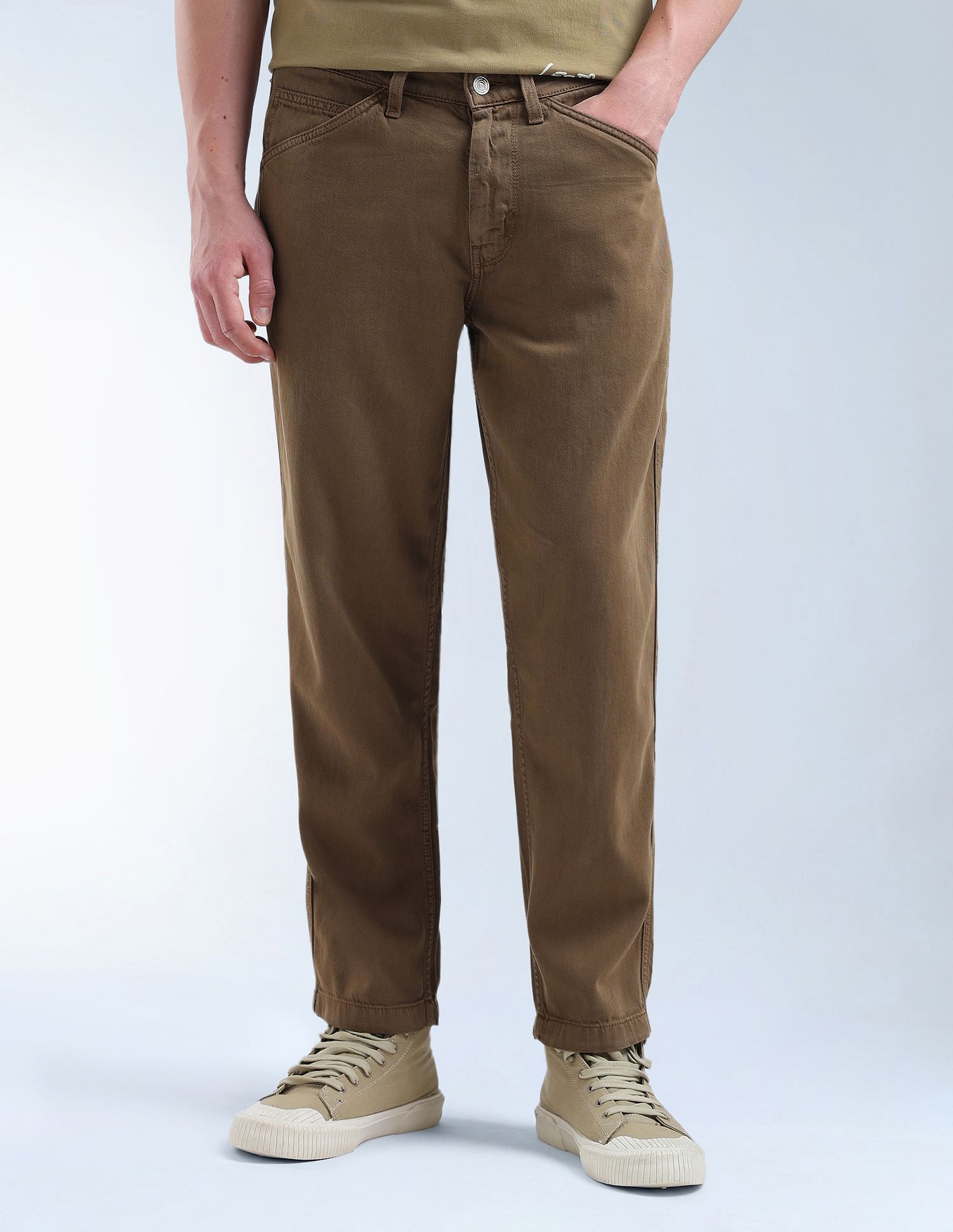 Flying Machine 90's Cobain Loose Fit Cropped Trousers