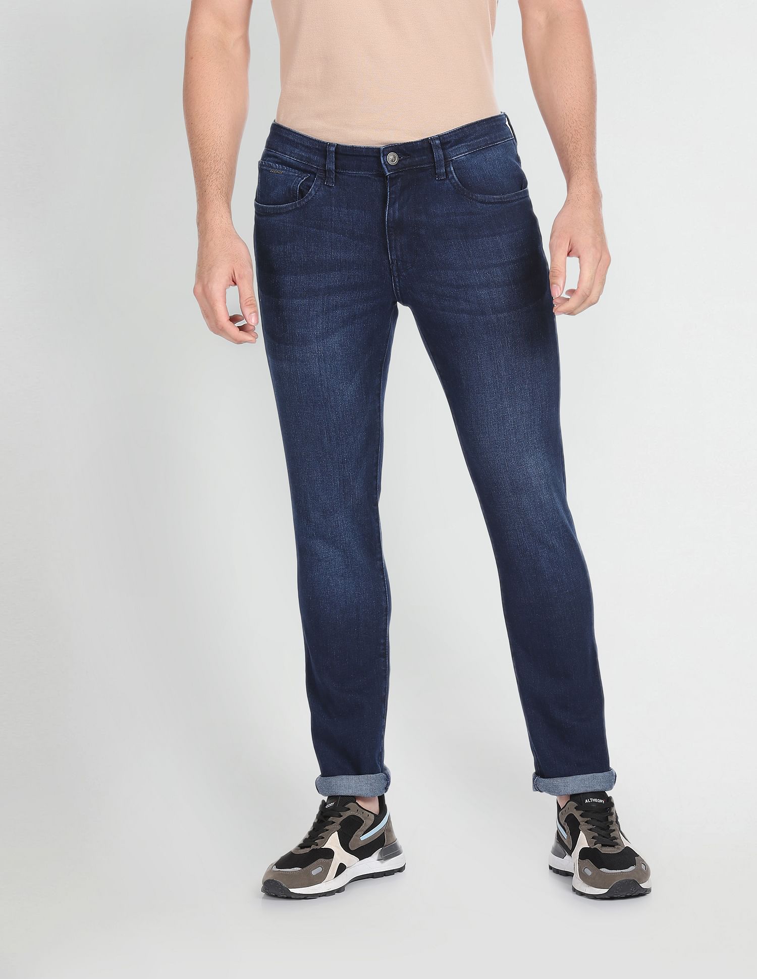 Arrow Sports Mid Rise Slim Fit Jeans