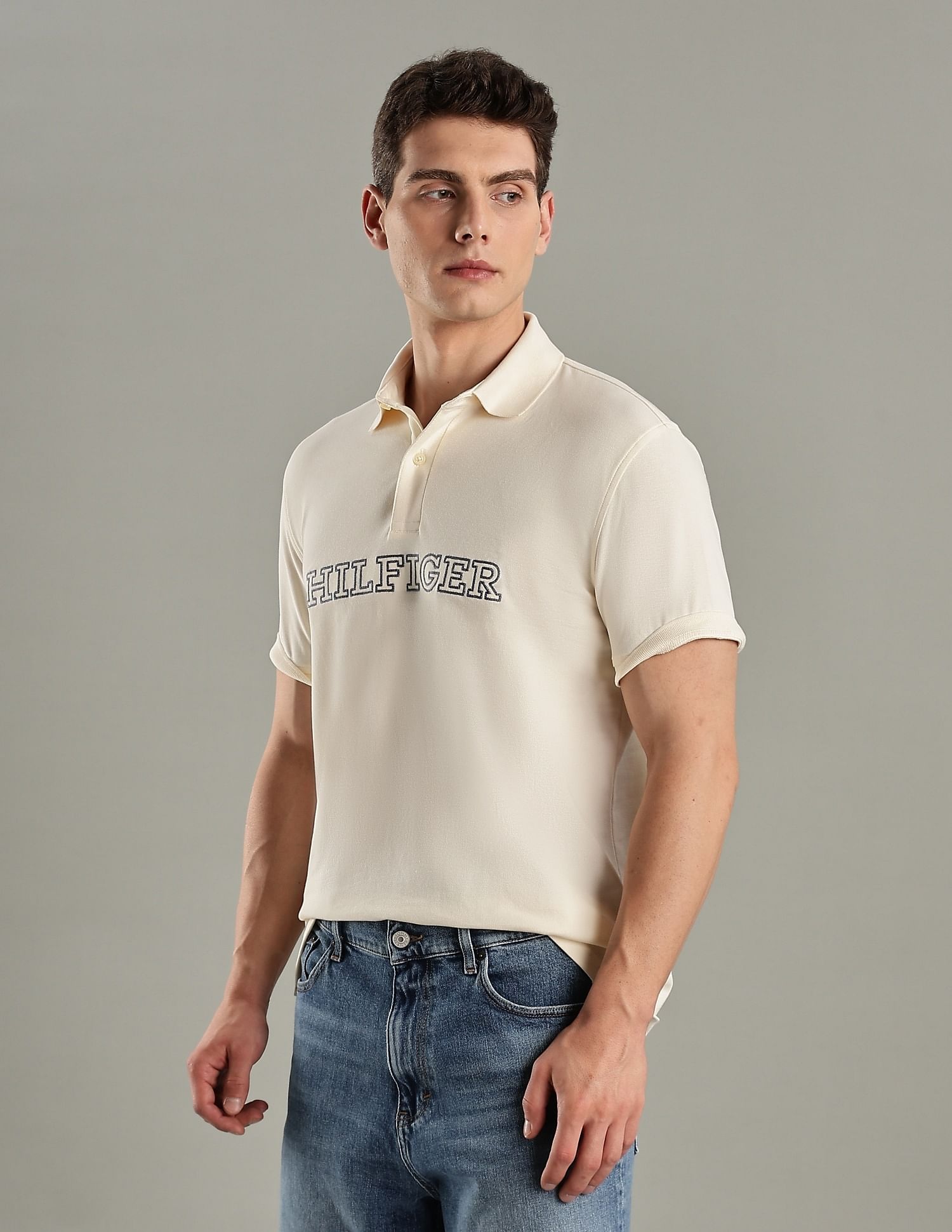 Tommy Hilfiger Logo Regular-Fit Cotton Polo T-Shirt