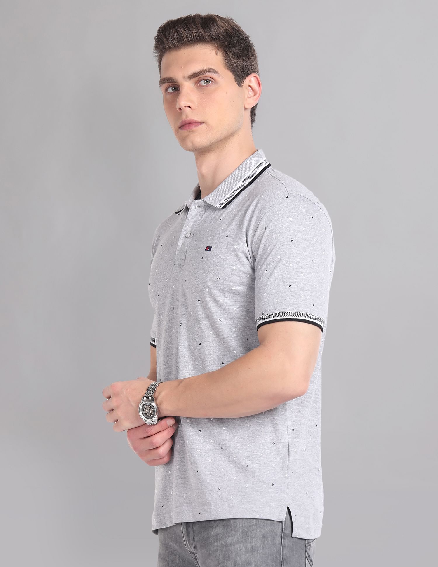 AD by Arvind Cotton Slim Real Deal Polo Shirt