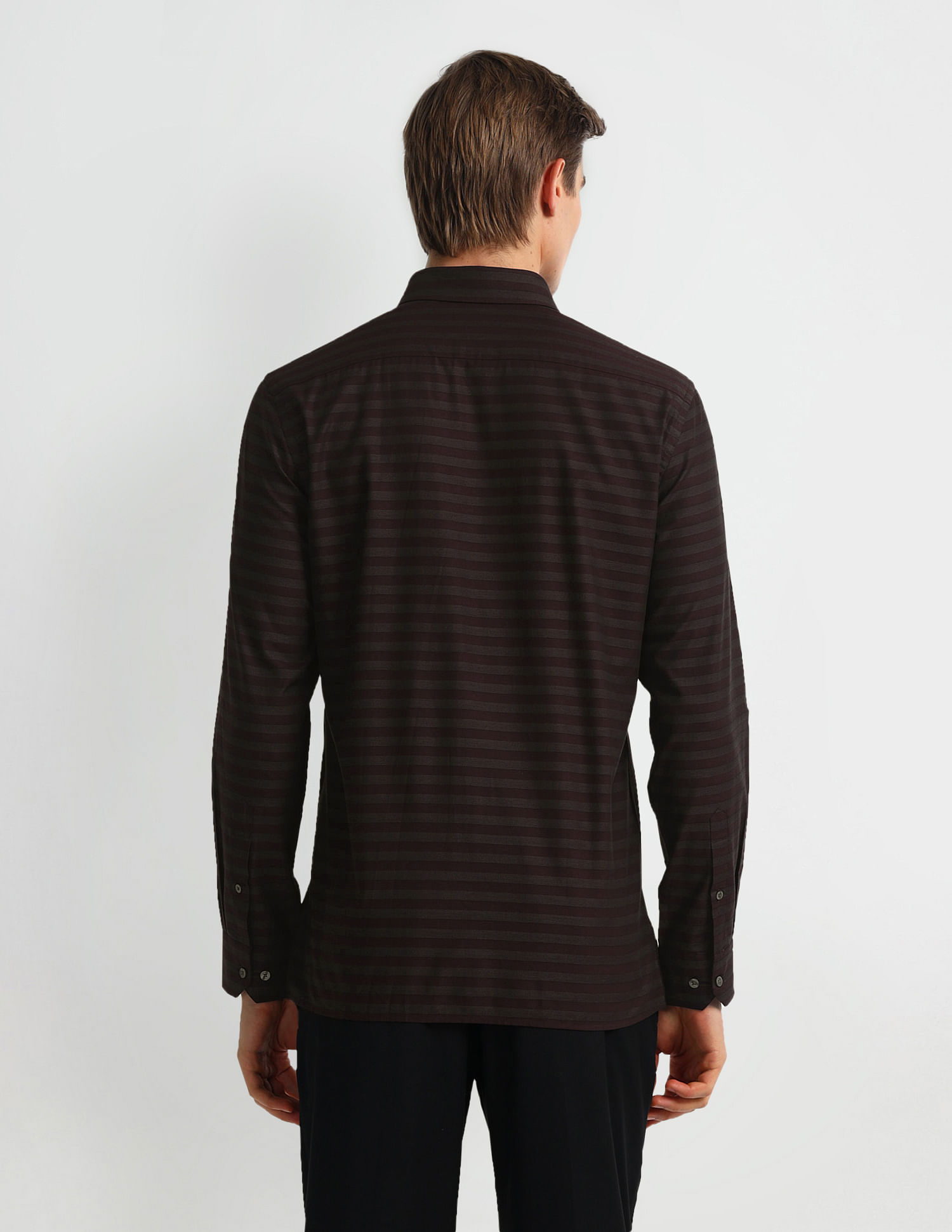 Arrow Horizontal Striped Cotton Shirt