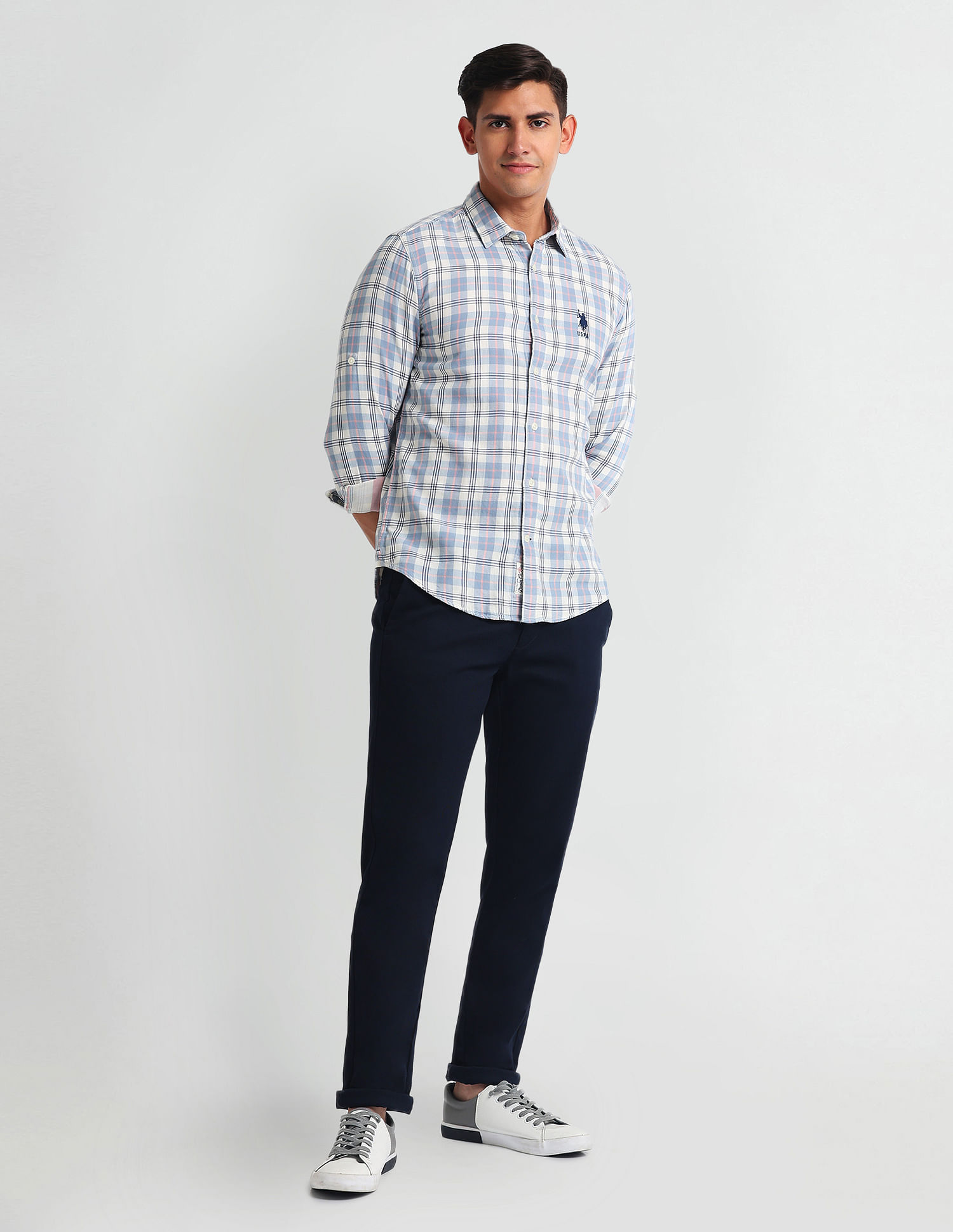 U.S. Polo Assn. Denim Co. Tartan Check Slim Shirt