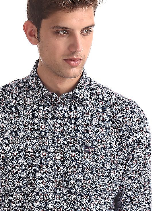 U.S. Polo Assn. Denim Co. Spread Collar Printed Shirt