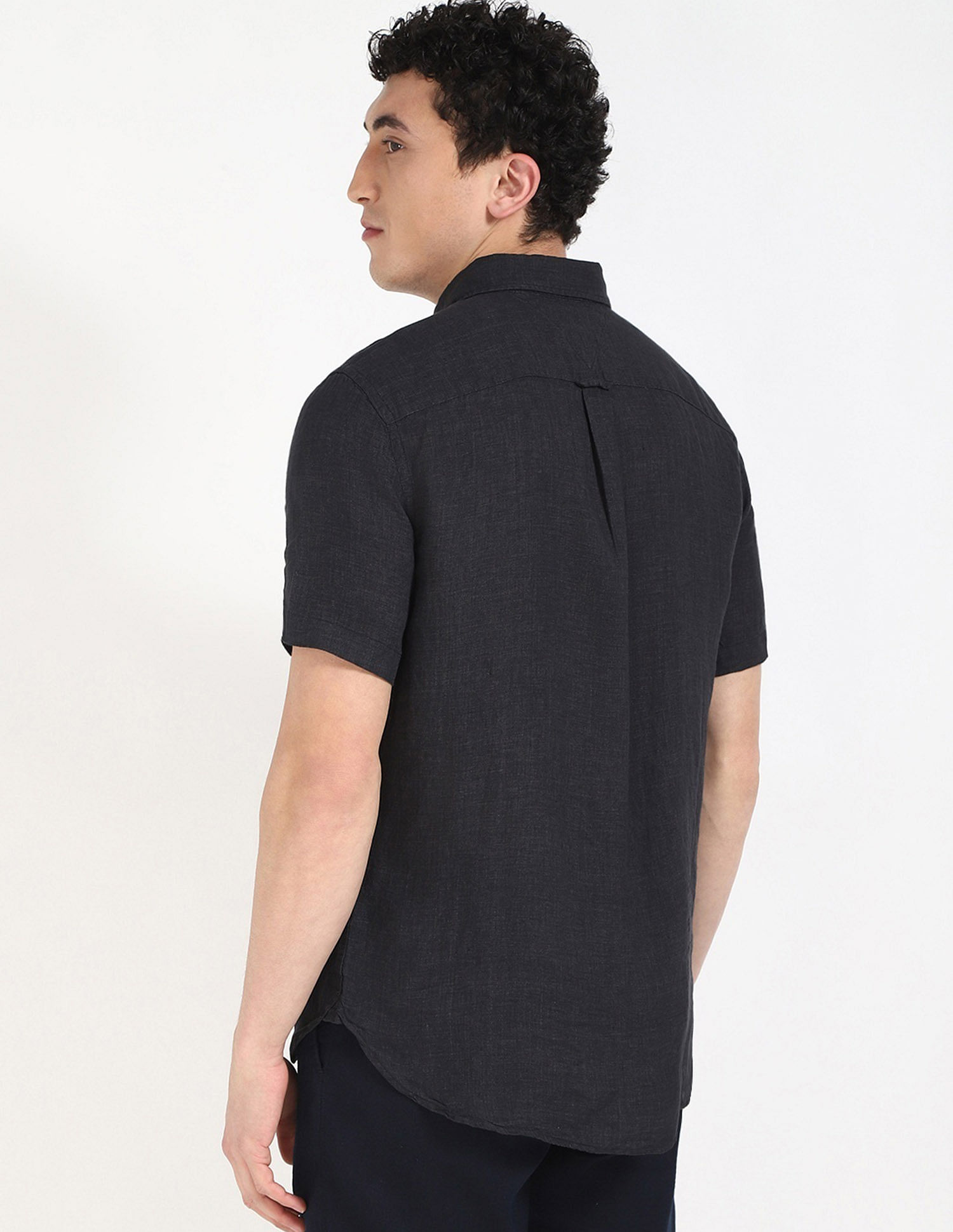 Tommy Hilfiger Solid Regular Fit Plain Woven Shirt