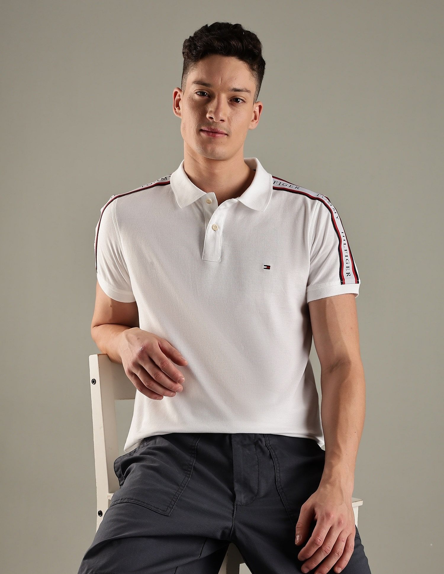 Tommy Hilfiger Embroidered Logo Slim-Fit Cotton Polo Shirt