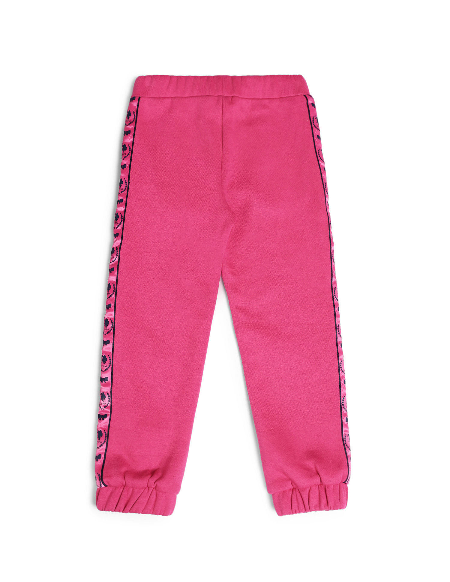 U.S. Polo Assn. Kids Girls Regular Fit Printed Track Pants