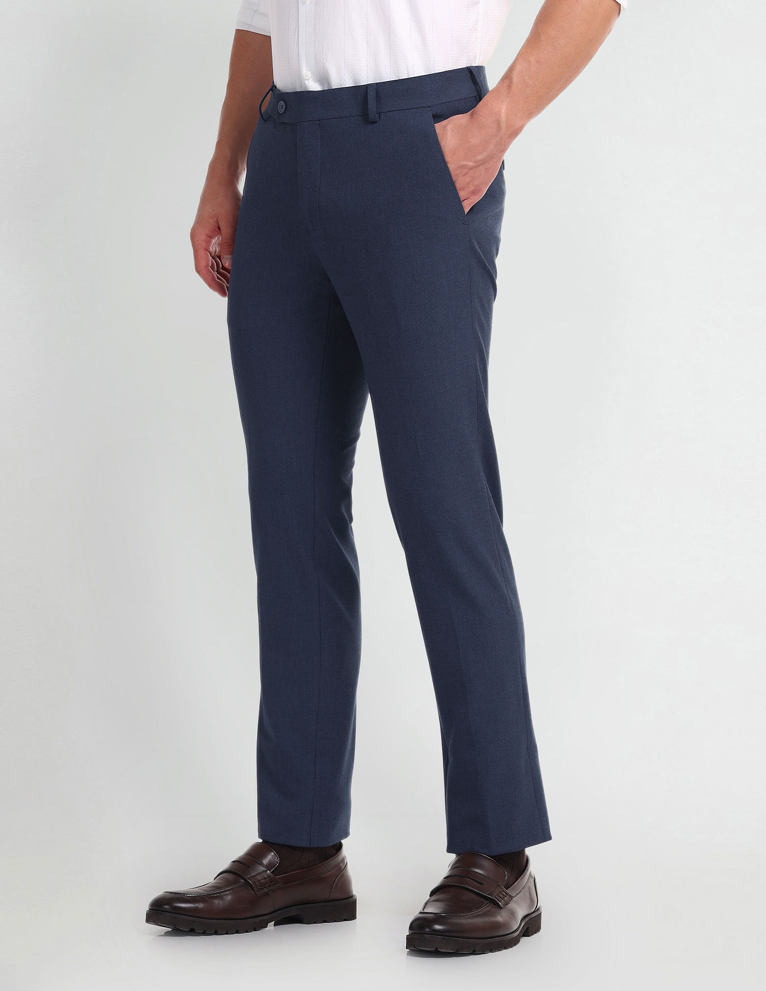 Arrow Mid Rise Tapered Fit Trousers