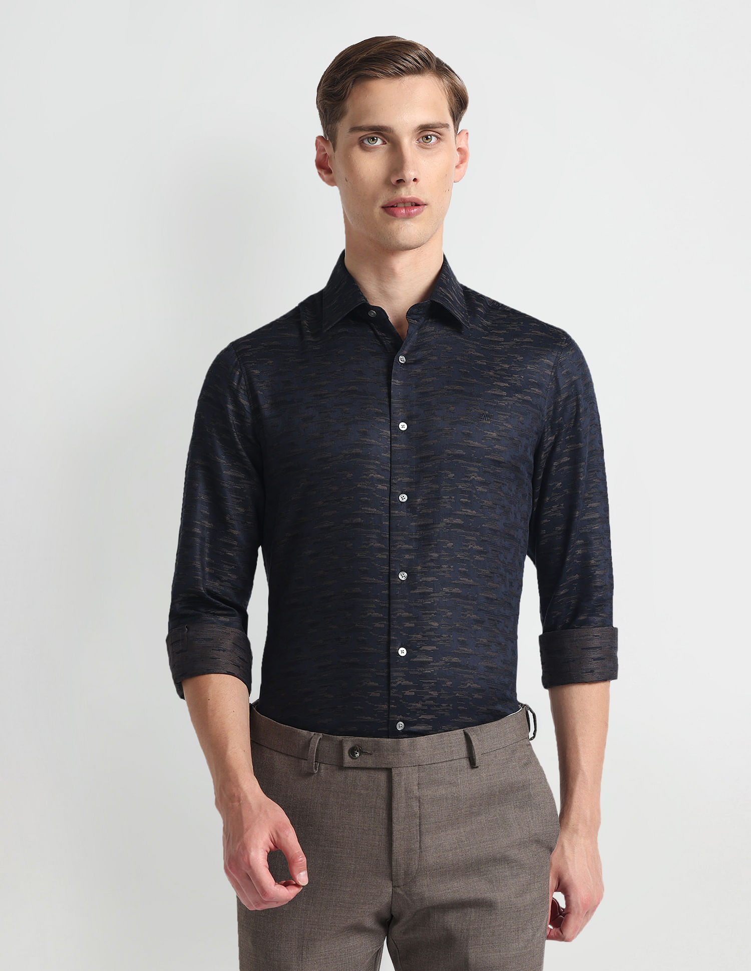 Arrow Abstract Patterned Sateen Shirt