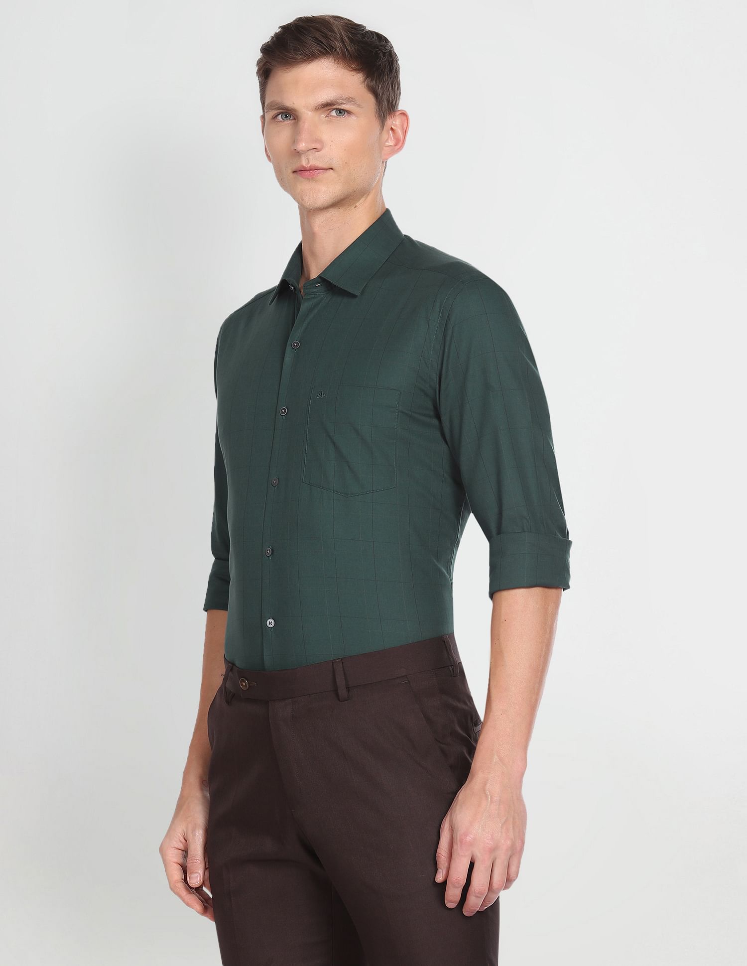 Arrow Windowpane Check Cotton Shirt