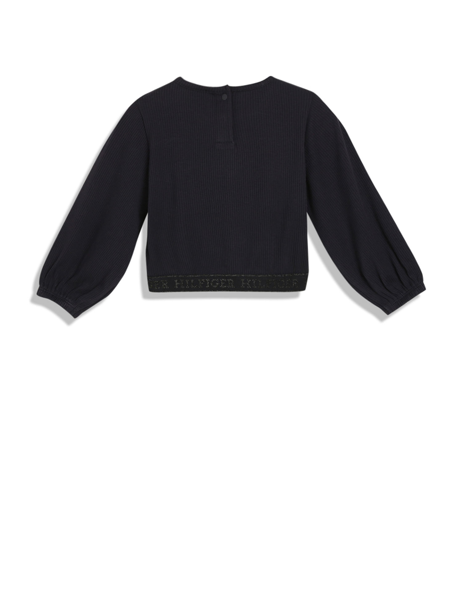 Tommy Hilfiger Kids Girls Brand Tape Rib T-Shirt
