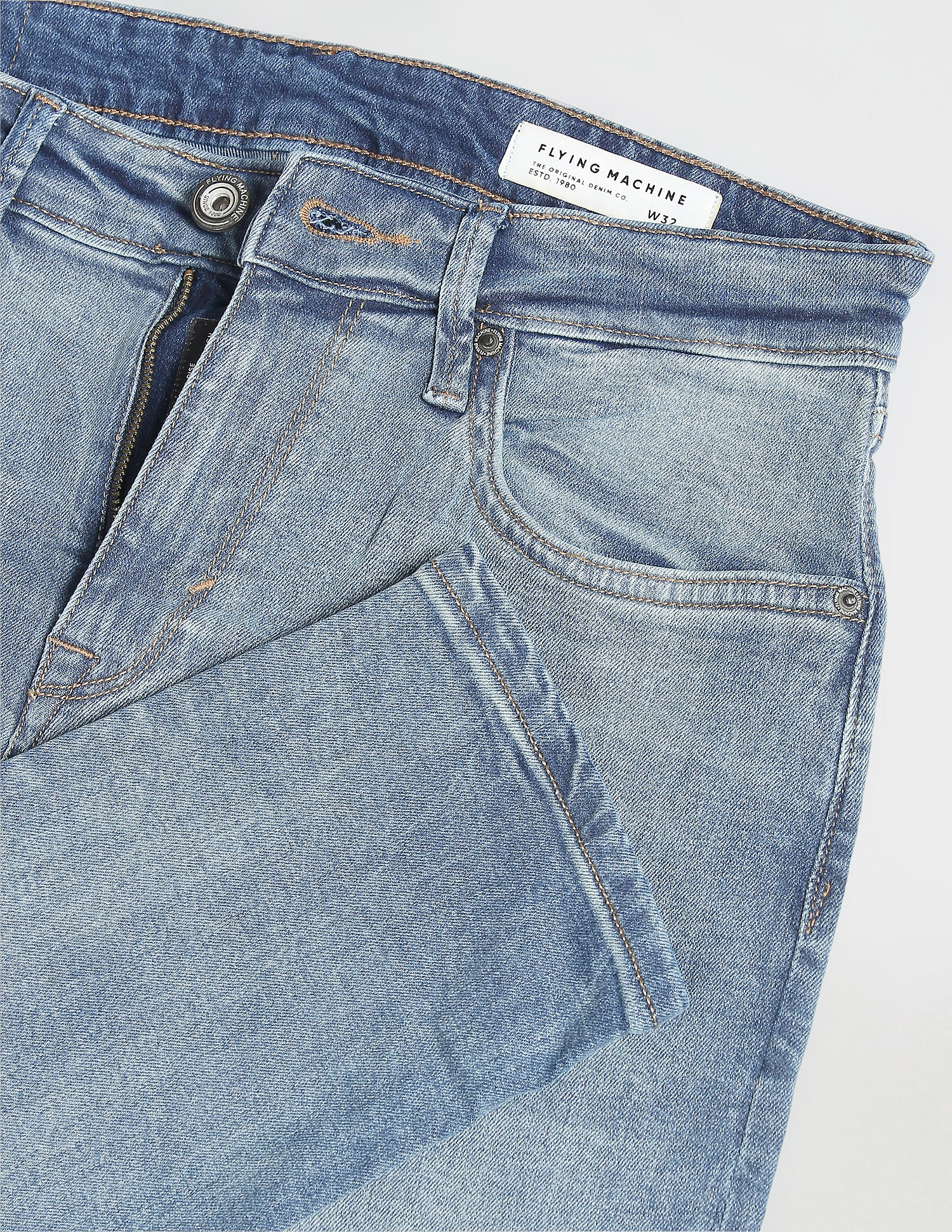 Flying Machine Stone Wash Slim Tapered Fit Jeans