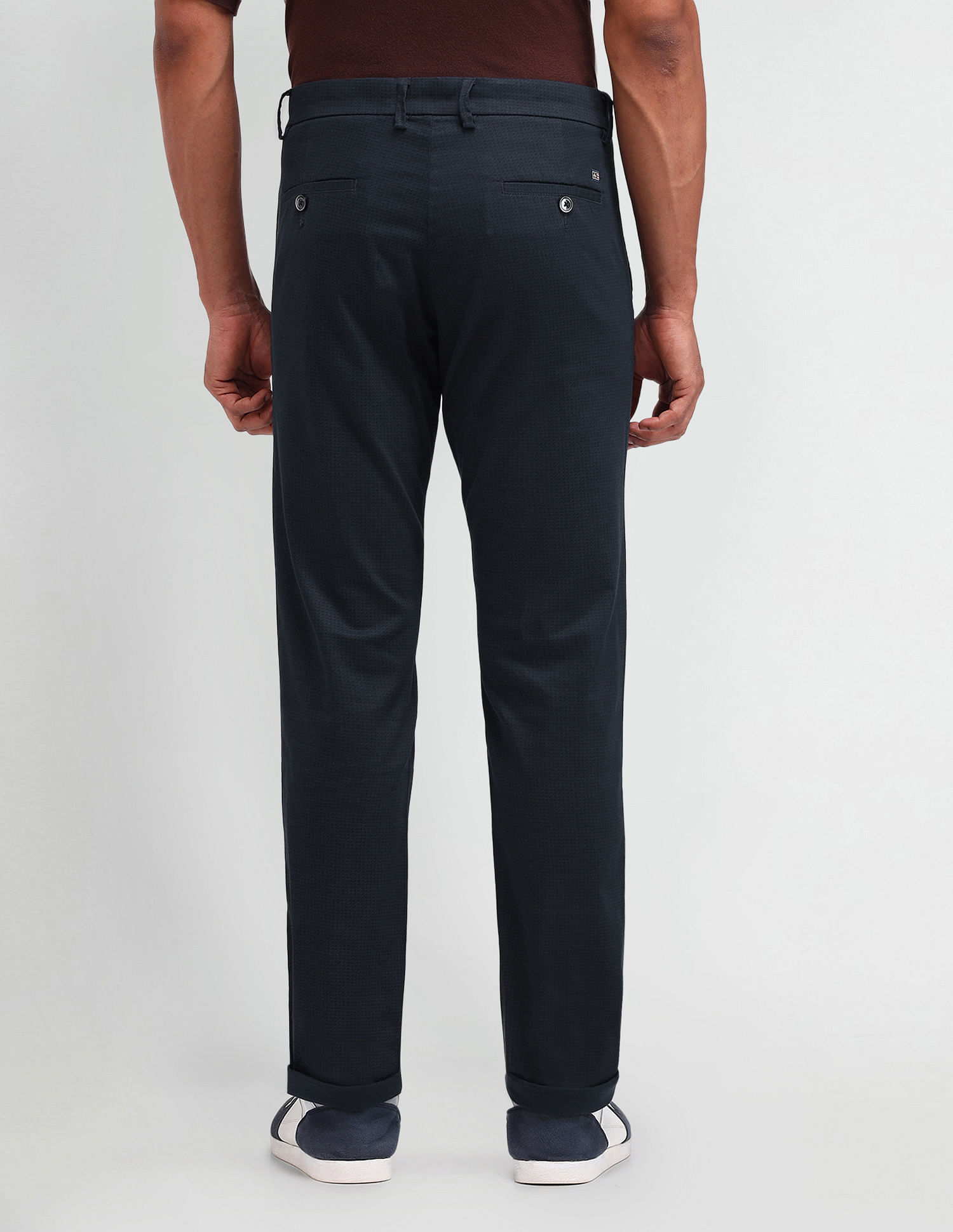 Arrow Sport Textured Mid Rise Trousers