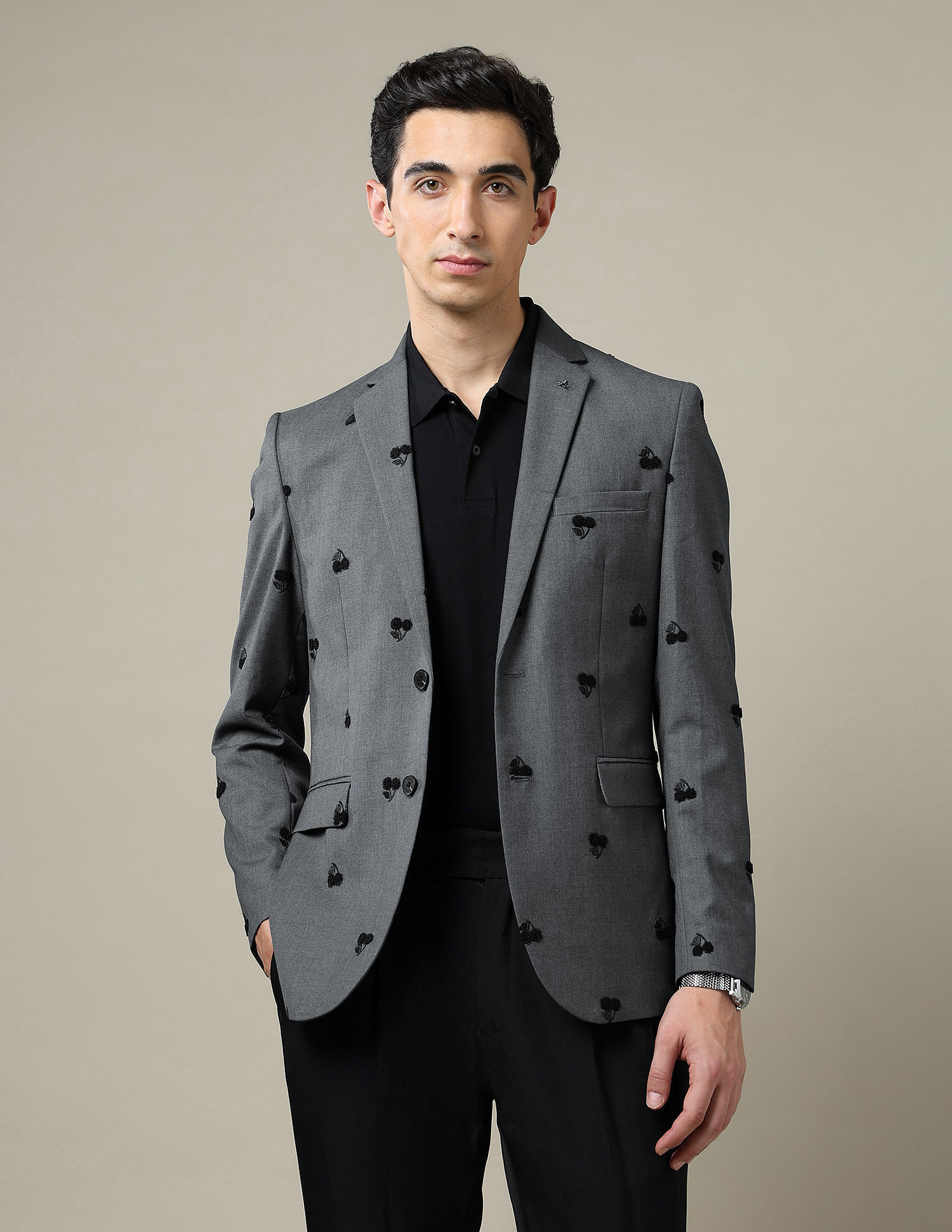 Arrow Embroidered Tailored Fit 1851 Blazer