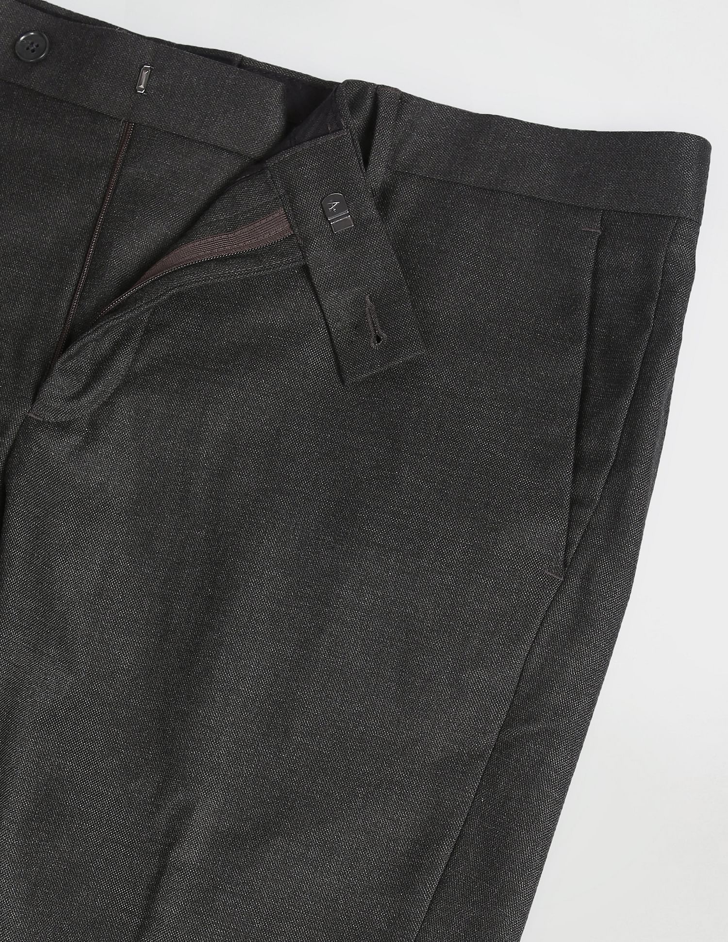 Arrow Hudson Tailored Fit Heathered Formal Trousers