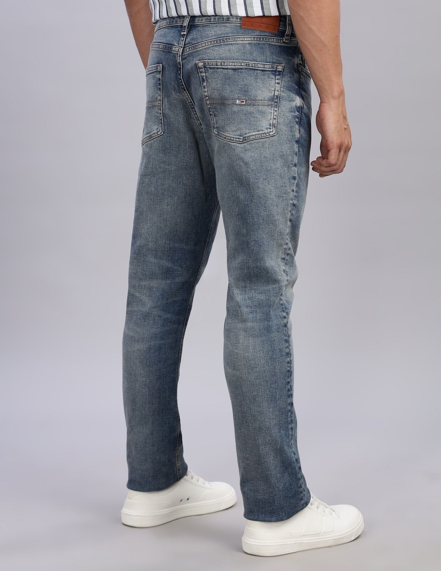 Tommy Hilfiger Mid-Wash Slim-Fit Mid Rise Jeans