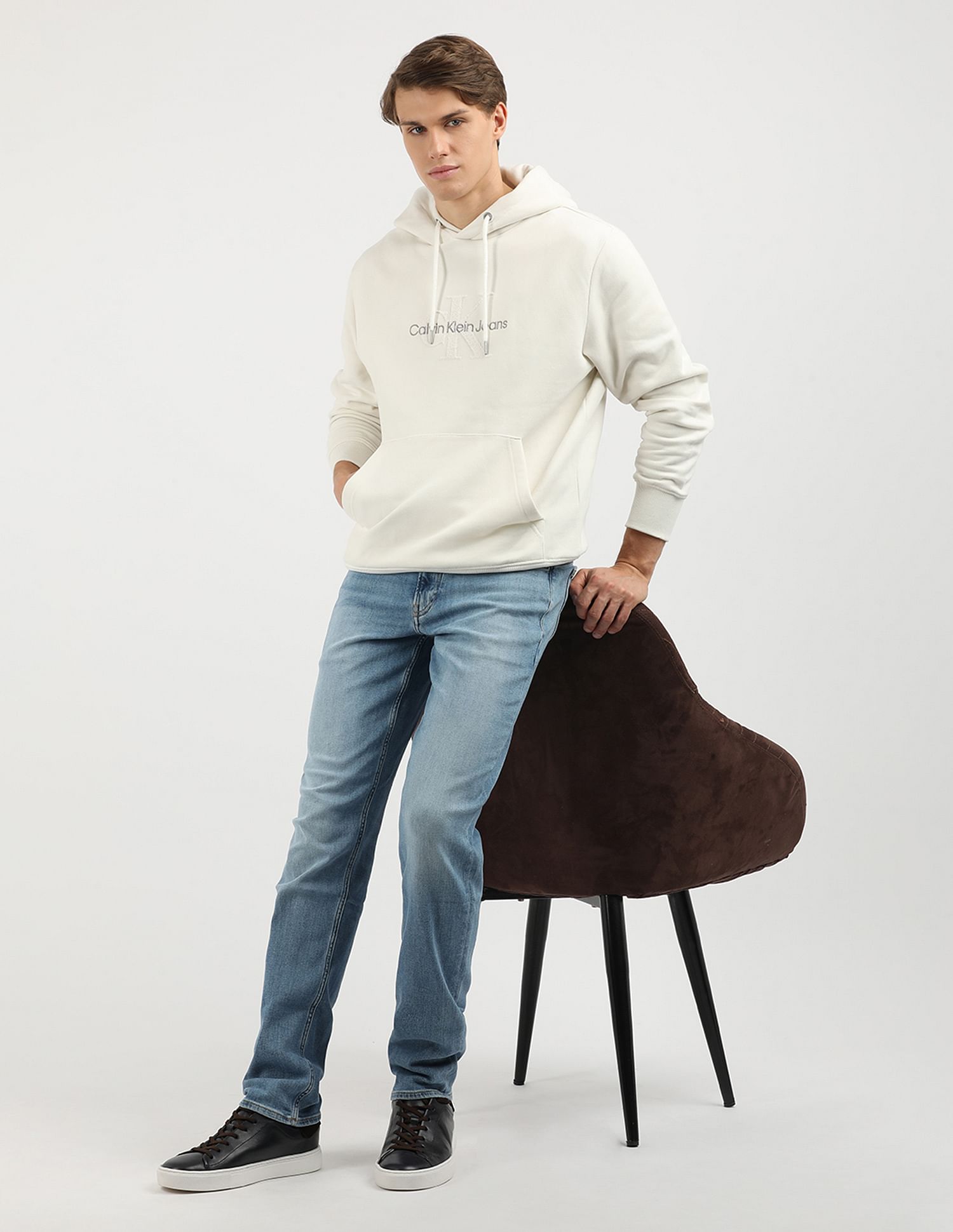 Calvin Klein Jeans Chenille Monologo Hooded Sweatshirt