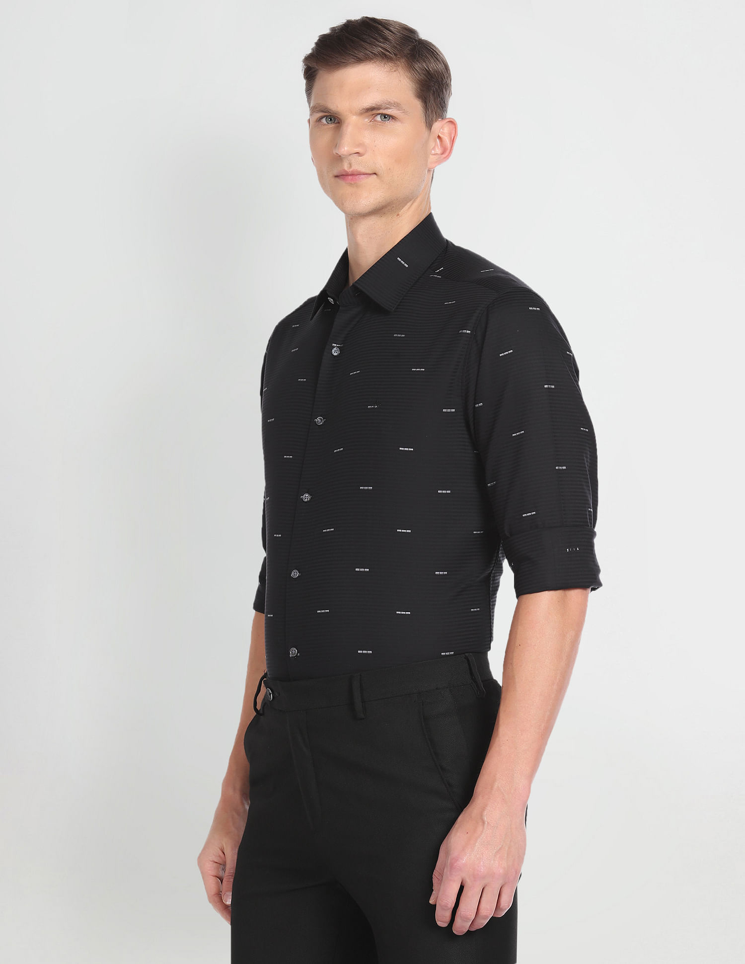 Arrow Self Design Sateen Shirt