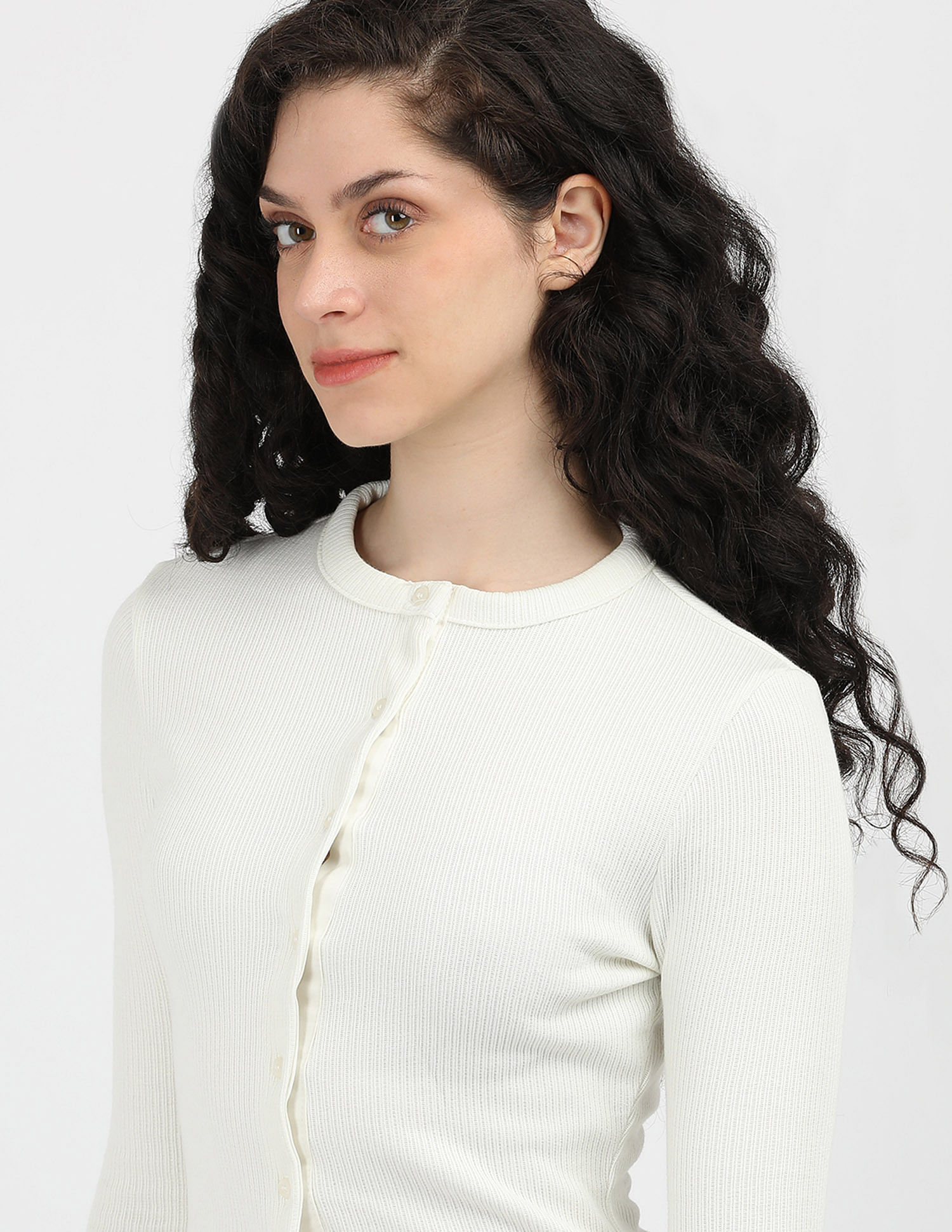 Buy Calvin Klein Jeans Textured Rib Cardigan Top - NNNOW.com Buy Calvin Klein Jeans Textured Rib Cardigan Top - NNNOW.com