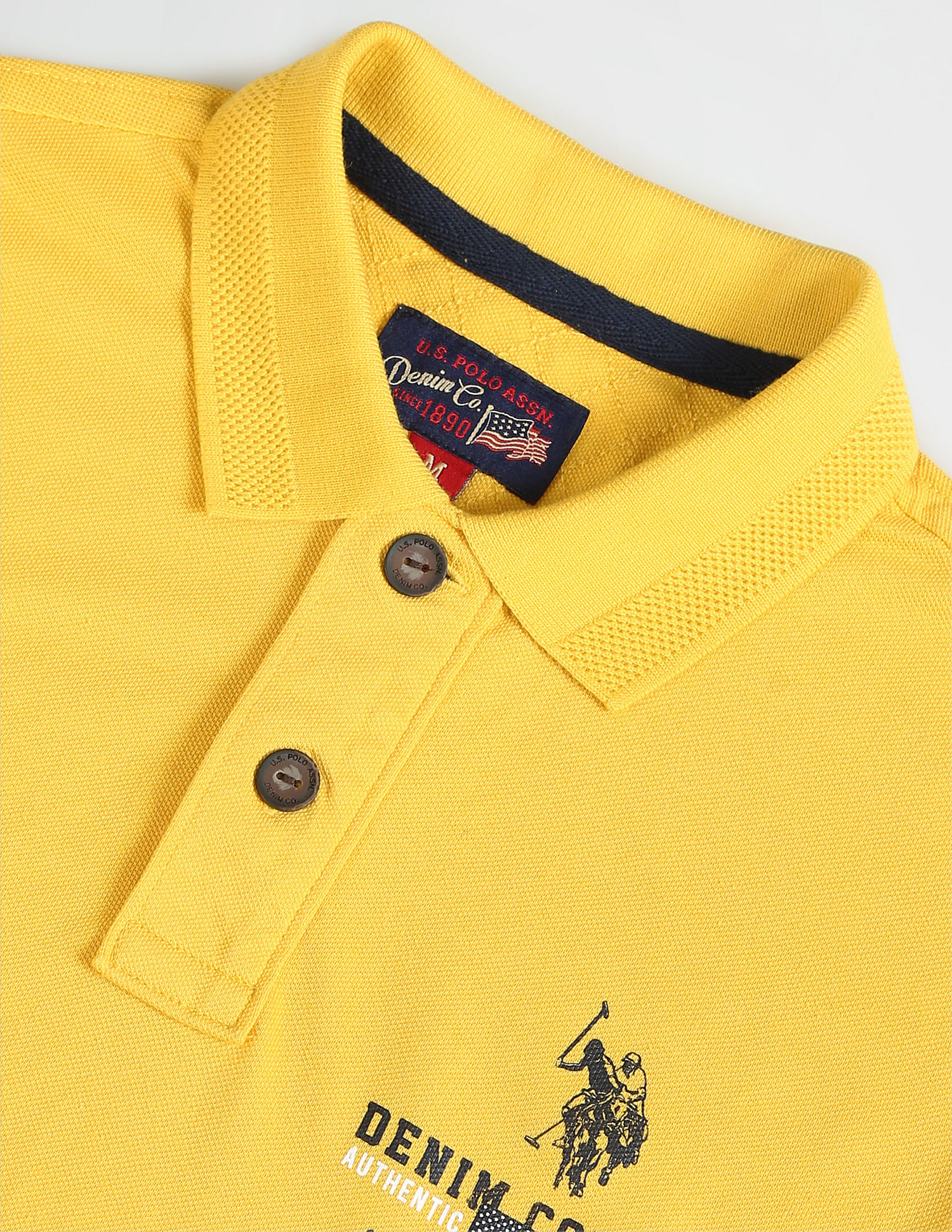 U.S. Polo Assn. Denim Co. Solid Muscle Fit Polo Shirt