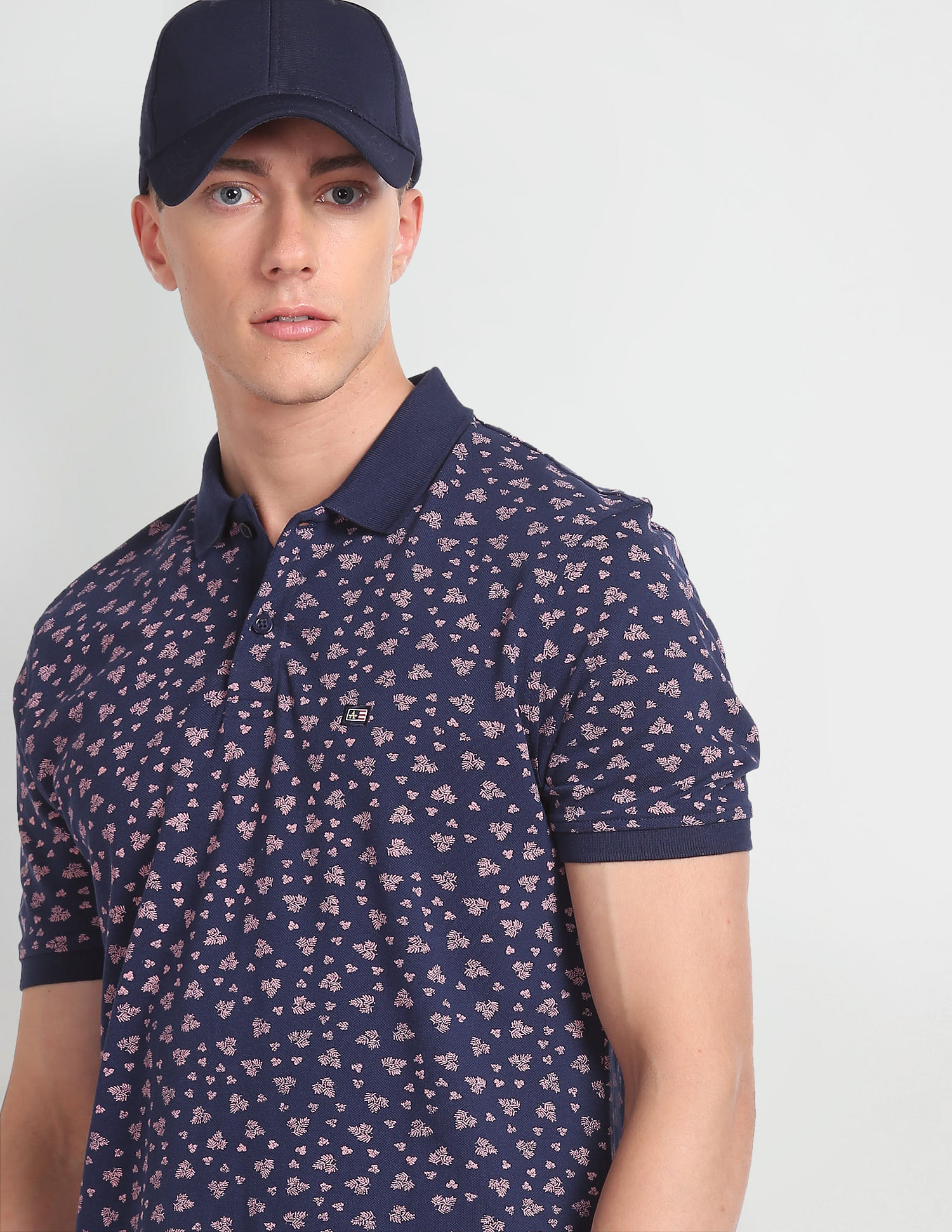 Arrow Sports Floral Cotton Polo Shirt