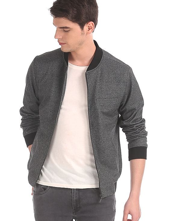 grey bomber jacket
