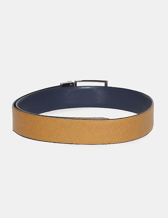 U.S. Polo Assn. Navy And Tan Textured Reversible Belt