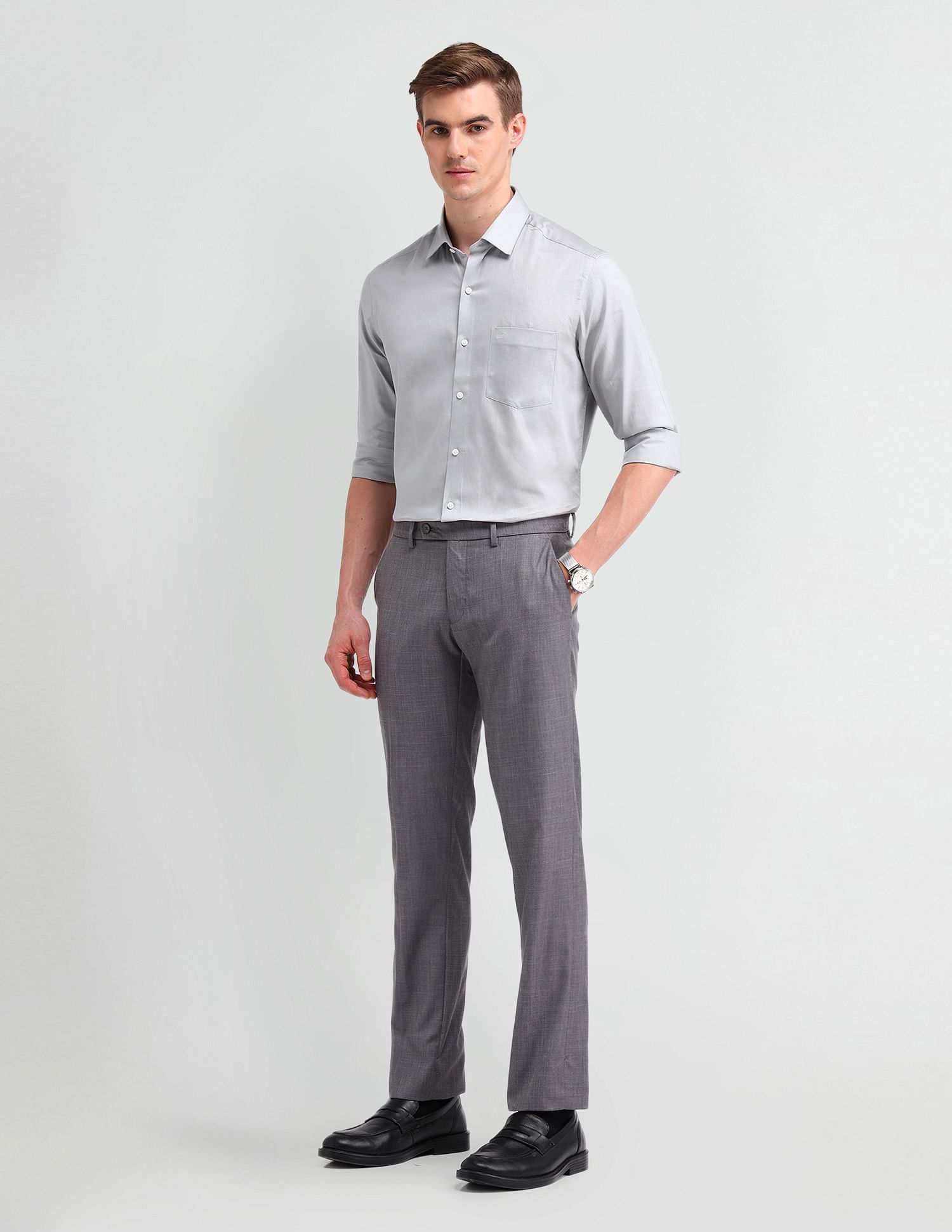 Arrow Manhattan Slim Solid Shirt
