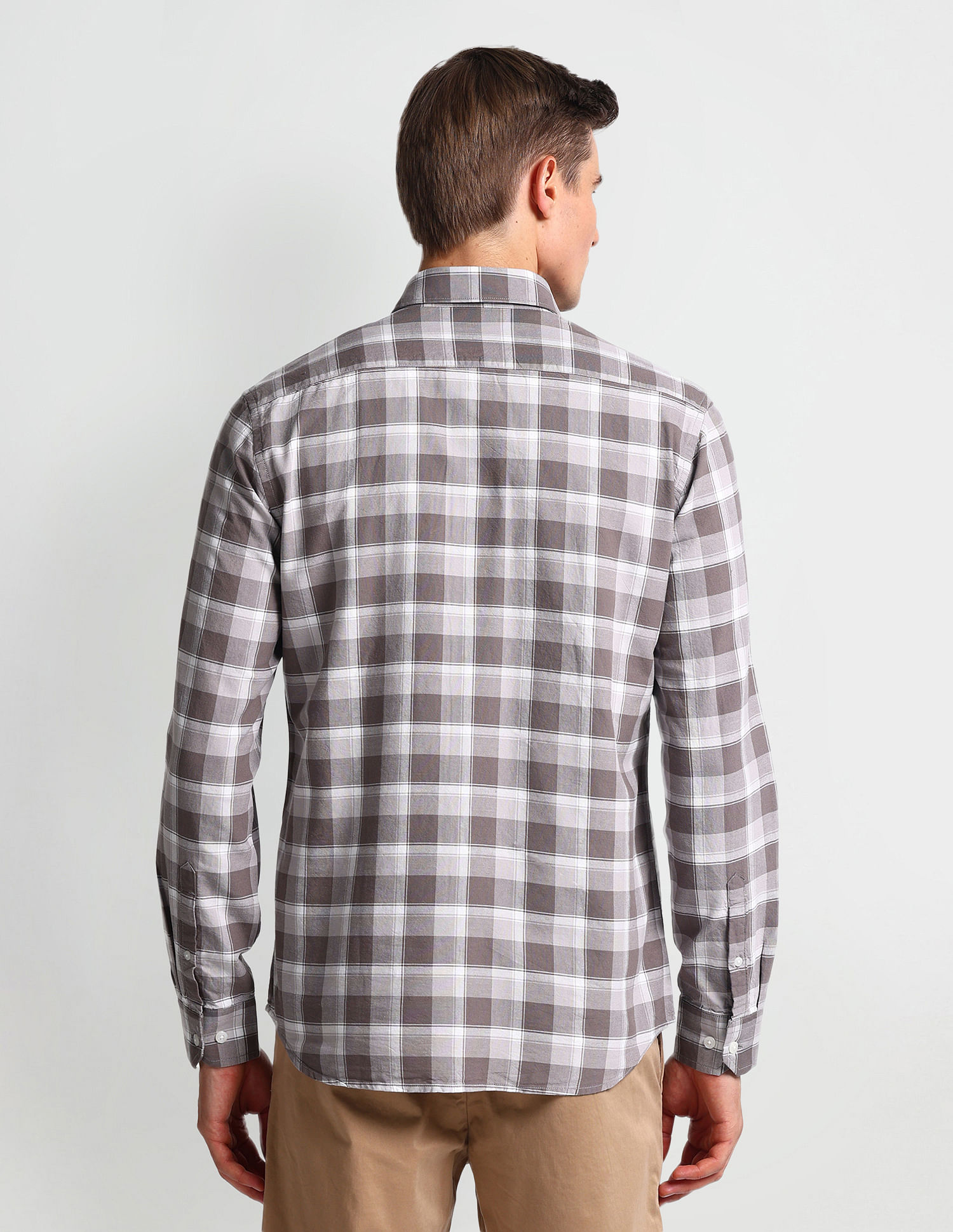Arrow Sports Tartan Check Oxford Shirt