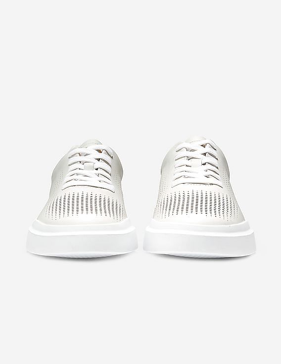 Cole Haan Men White GrandPrø Rally Laser Cut Sneaker