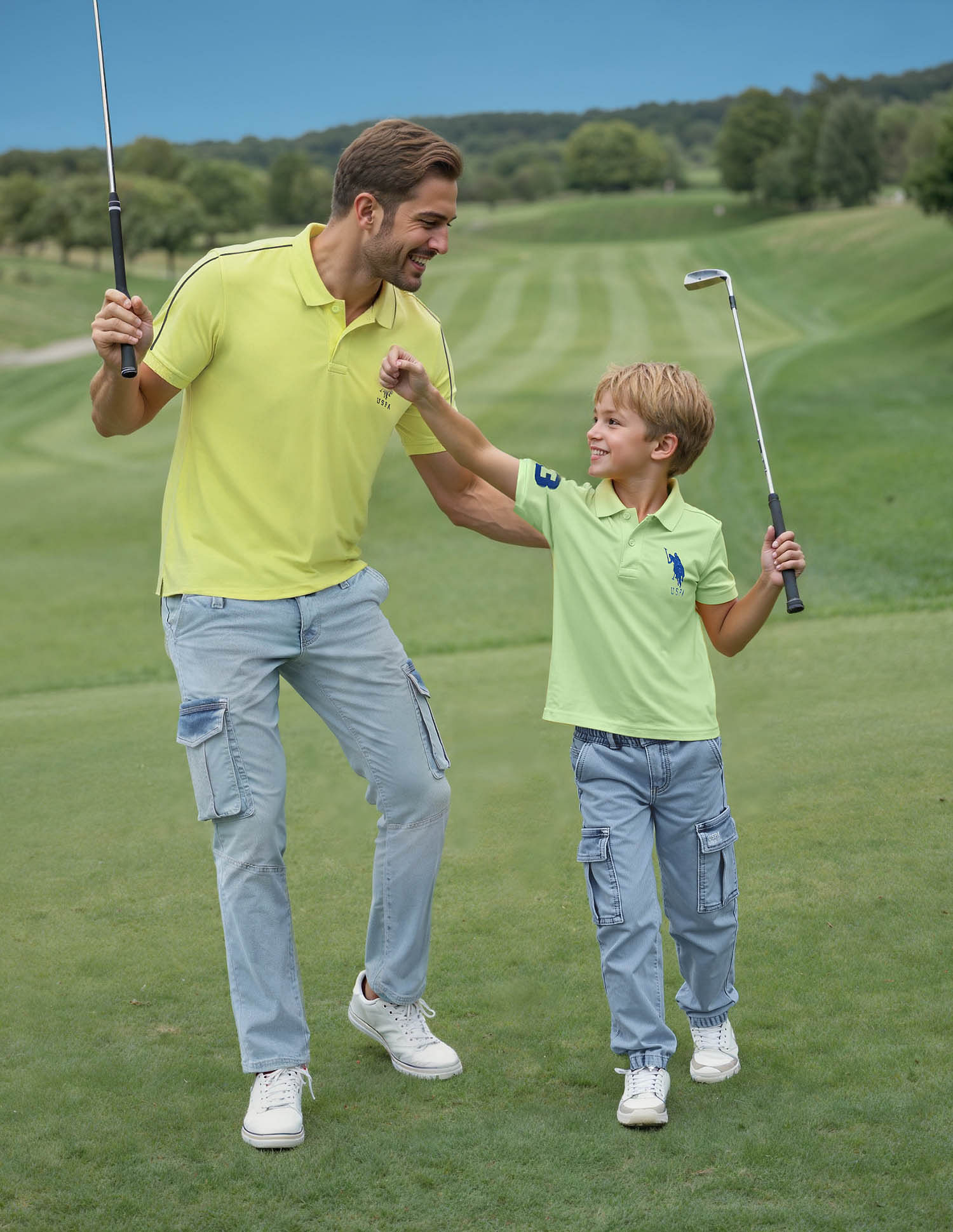 U.S. Polo Assn. Kids Boys Ribbed Collar Pique Polo Shirt