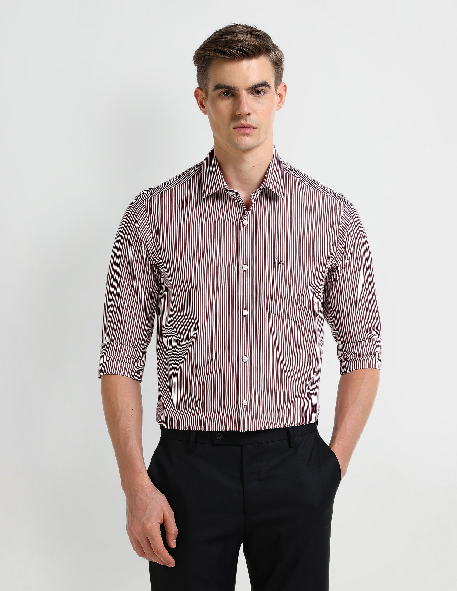 Arrow Manhattan Slim Fit Cotton Shirt