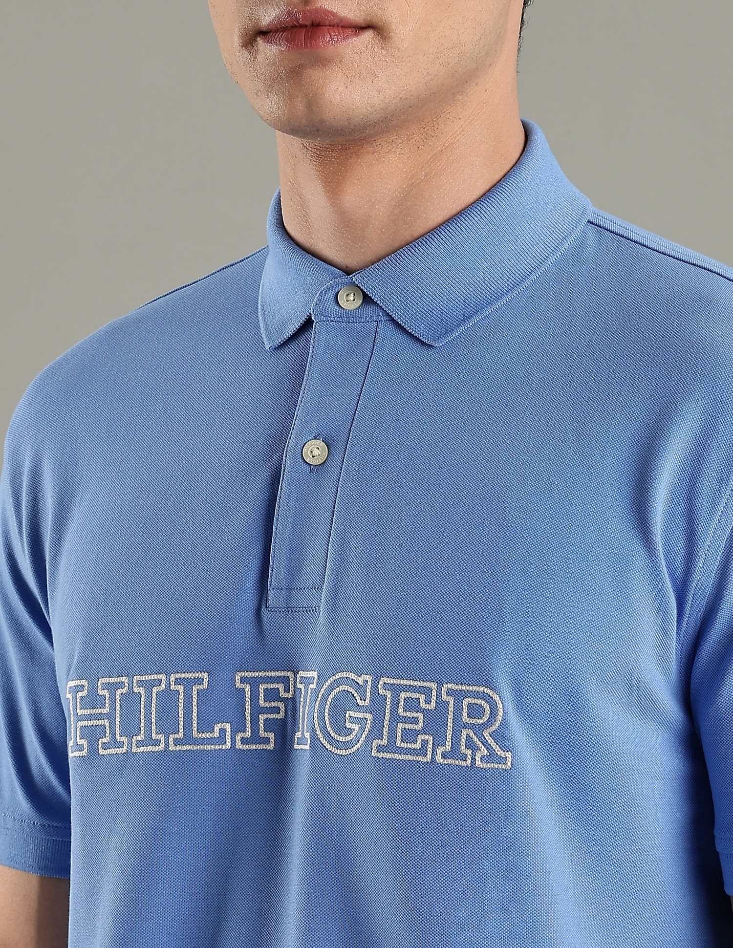 Tommy Hilfiger Embroidered Logo Regular-Fit Cotton Polo T-Shirt