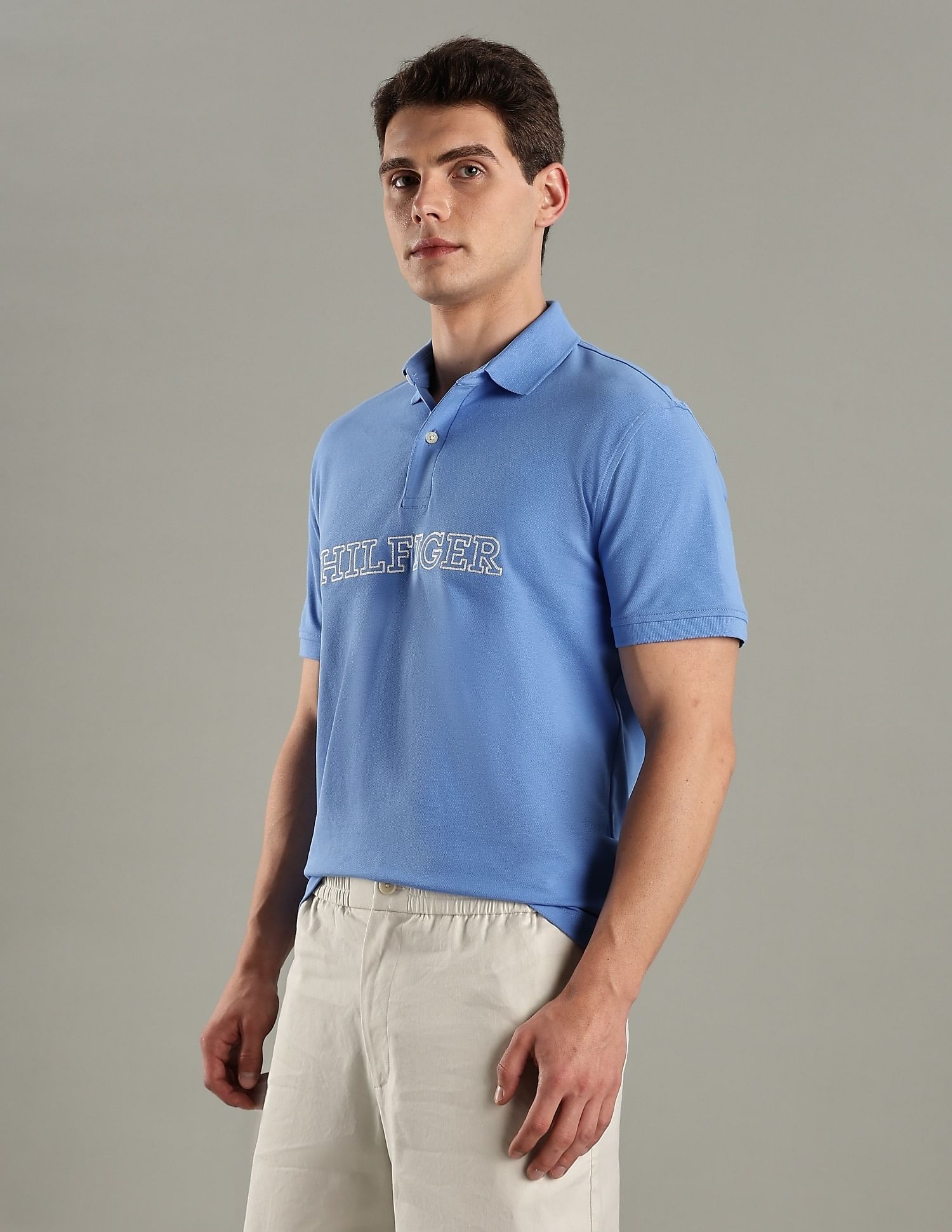 Tommy Hilfiger Embroidered Logo Regular-Fit Cotton Polo T-Shirt