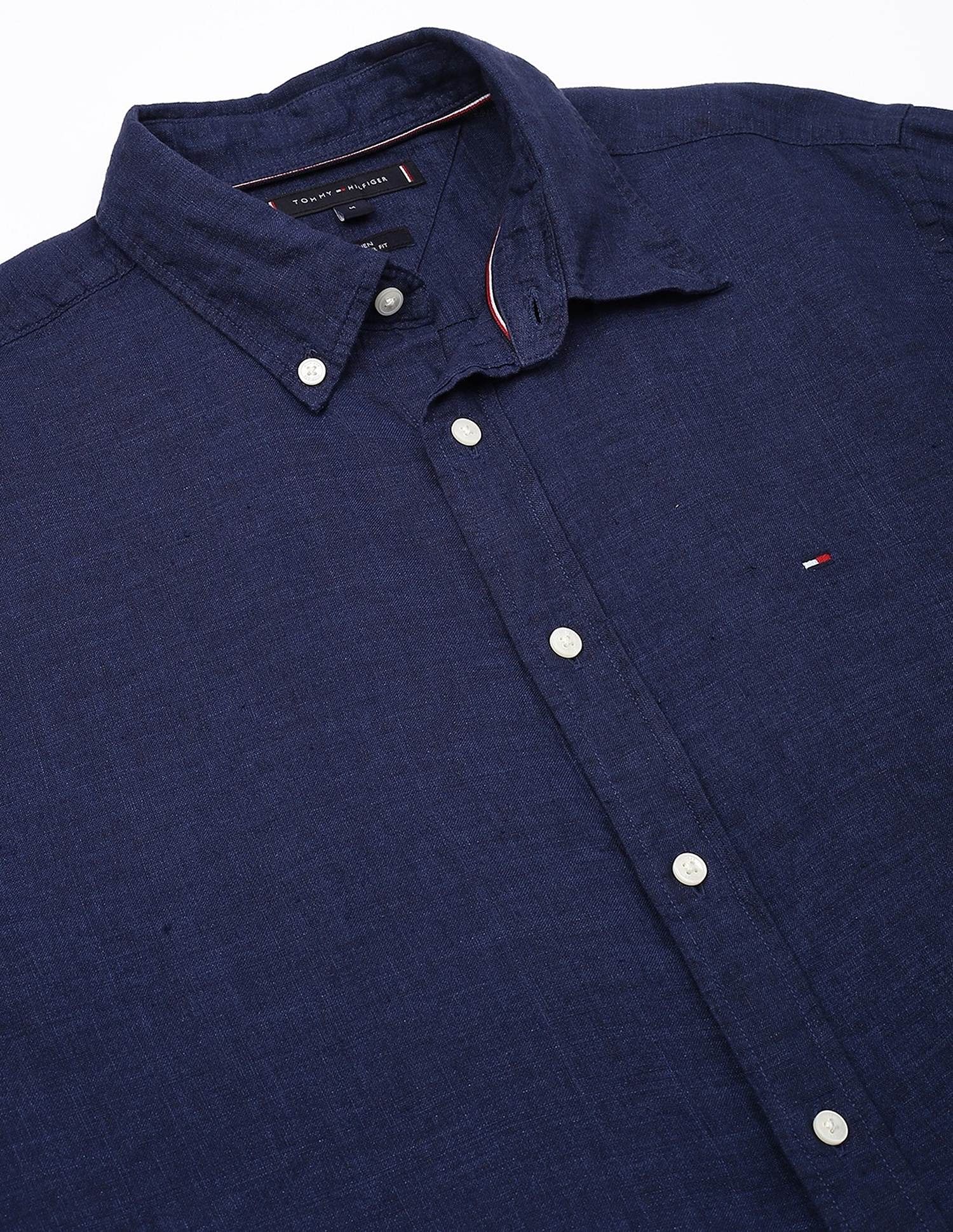 Tommy Hilfiger Solid Regular-Fit Linen Shirt