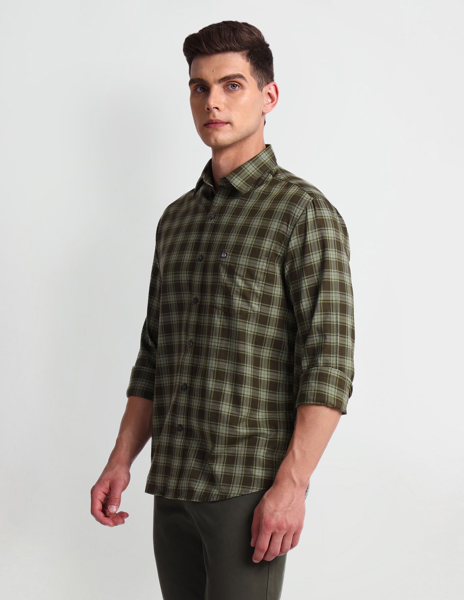 Arrow Sports Tartan Check Cotton Shirt