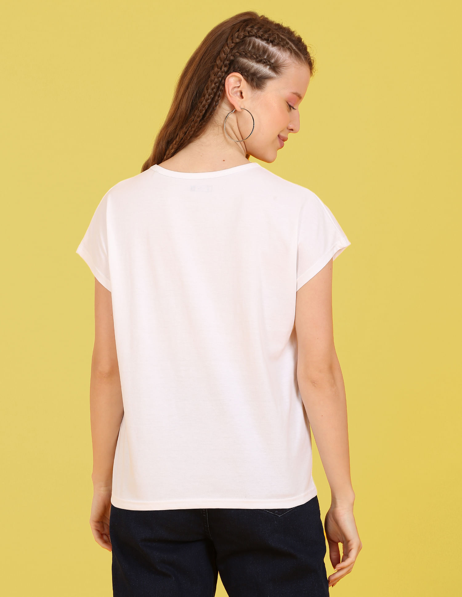 flying machine white t shirt