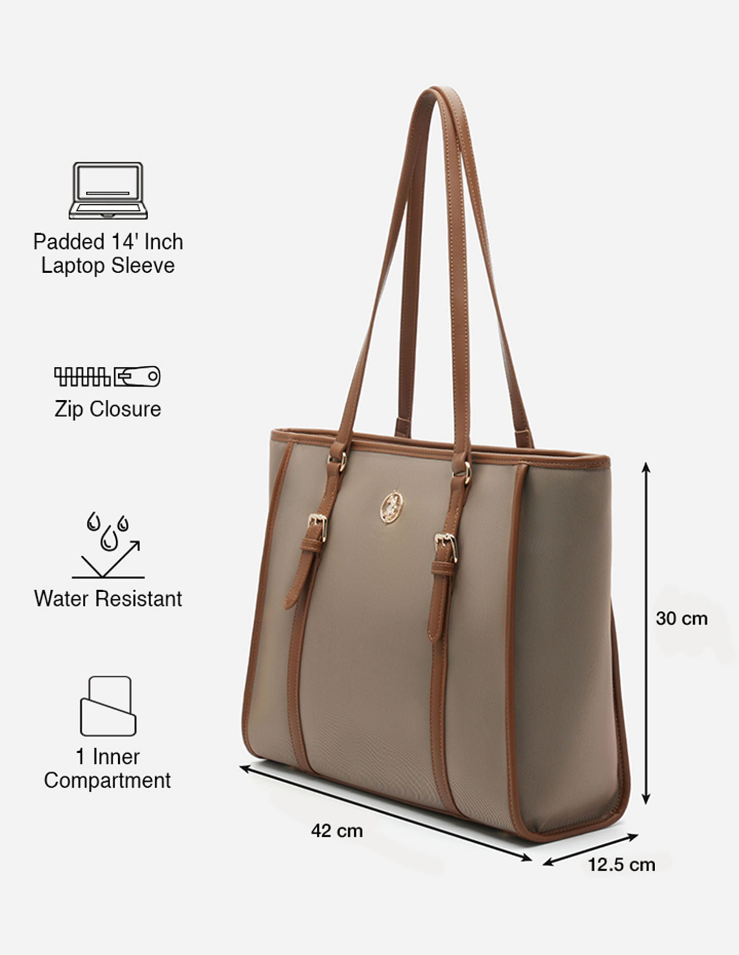 U.S. Polo Assn. Millie Monogram Tote Bag
