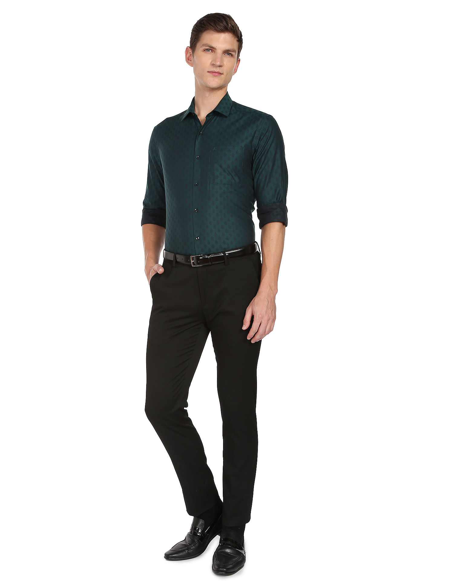 Buy Park Avenue Men Casual Dark Green Shirt Online at Best Prices in India  - JioMart.