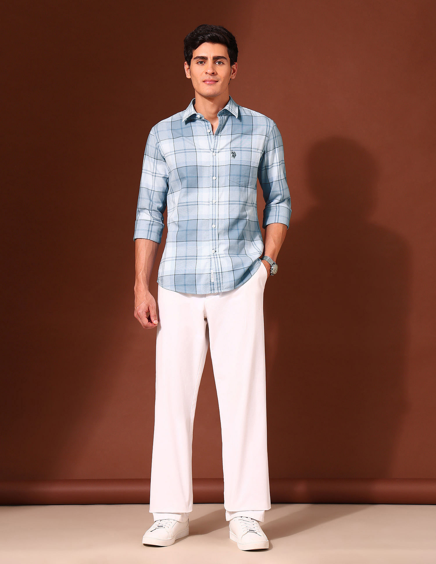 U.S. Polo Assn. Plaid Checked Pure Cotton Shirt