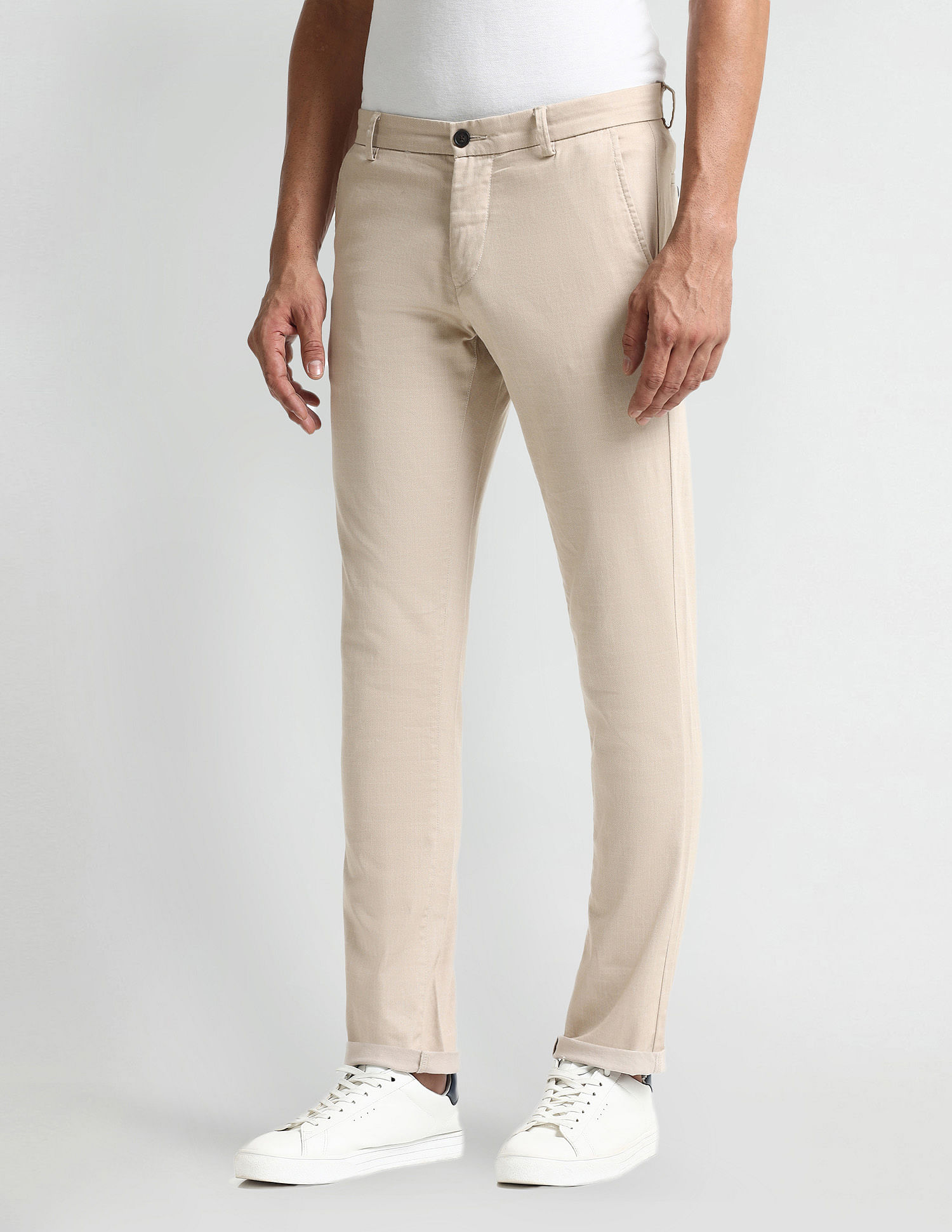 Arrow Sport Slim Fit Twill Trousers
