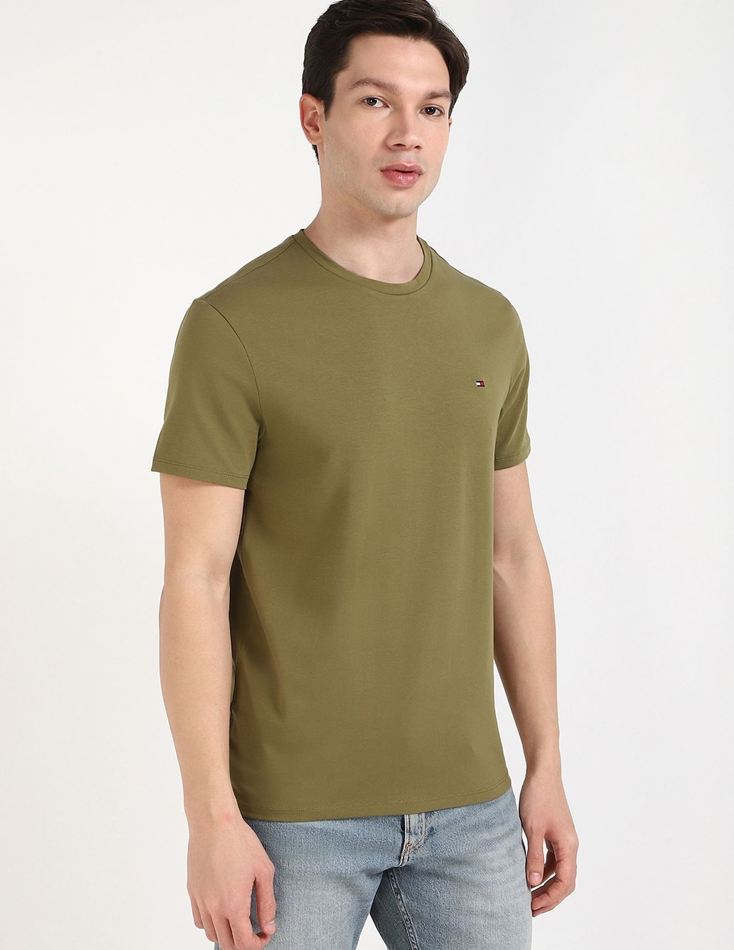 Tommy Hilfiger Solid Regular-Fit Cotton T-Shirt