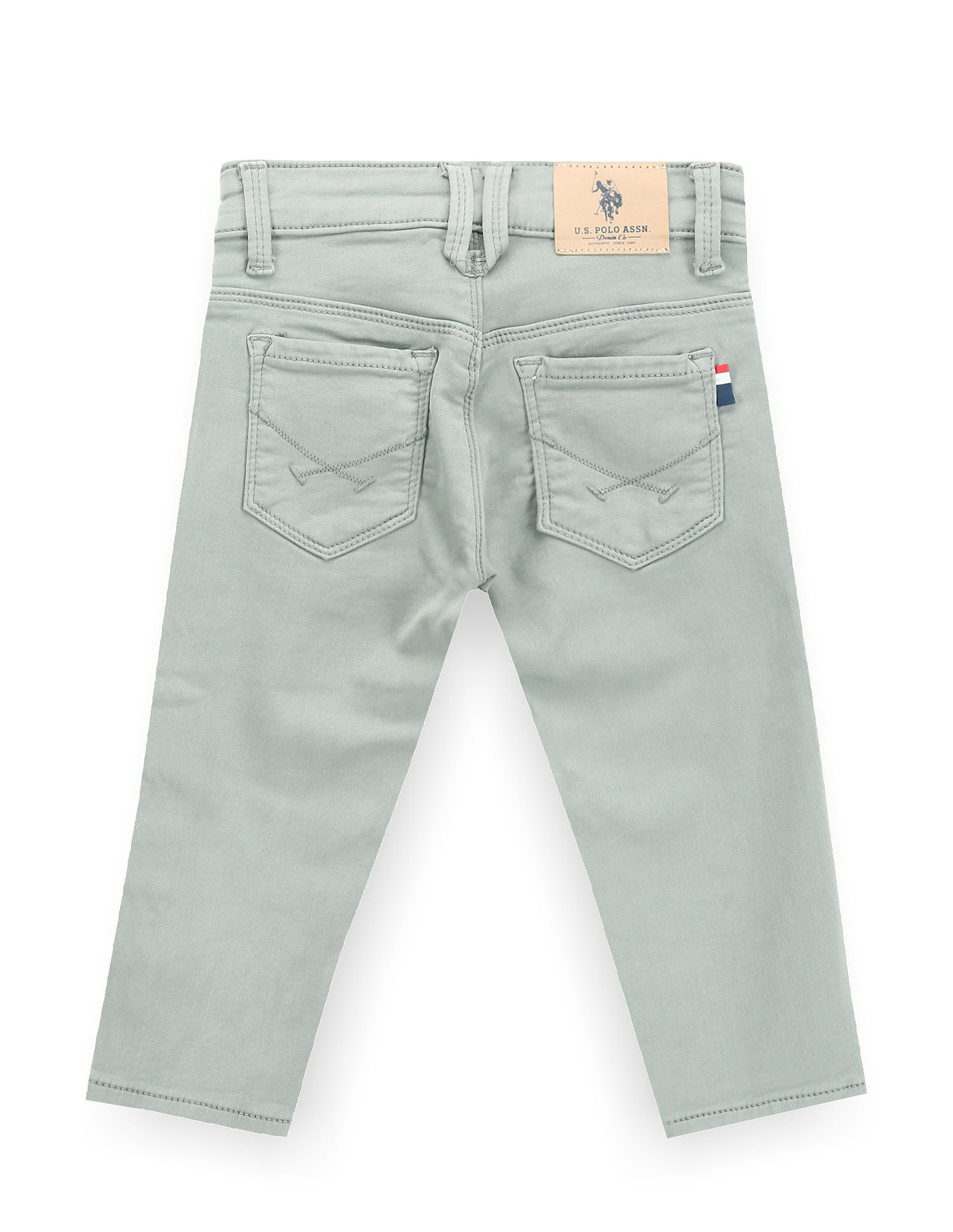 U.S. Polo Assn. Kids Boys Slim Fit Green Jeans
