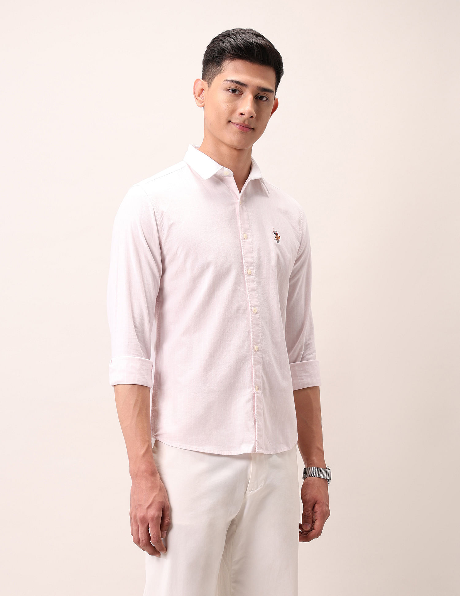 U.S. Polo Assn. Denim Co. Vertical Striped Pure Cotton Shirt