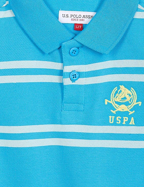 U.S. Polo Assn. Kids Pique Striped Polo Shirt