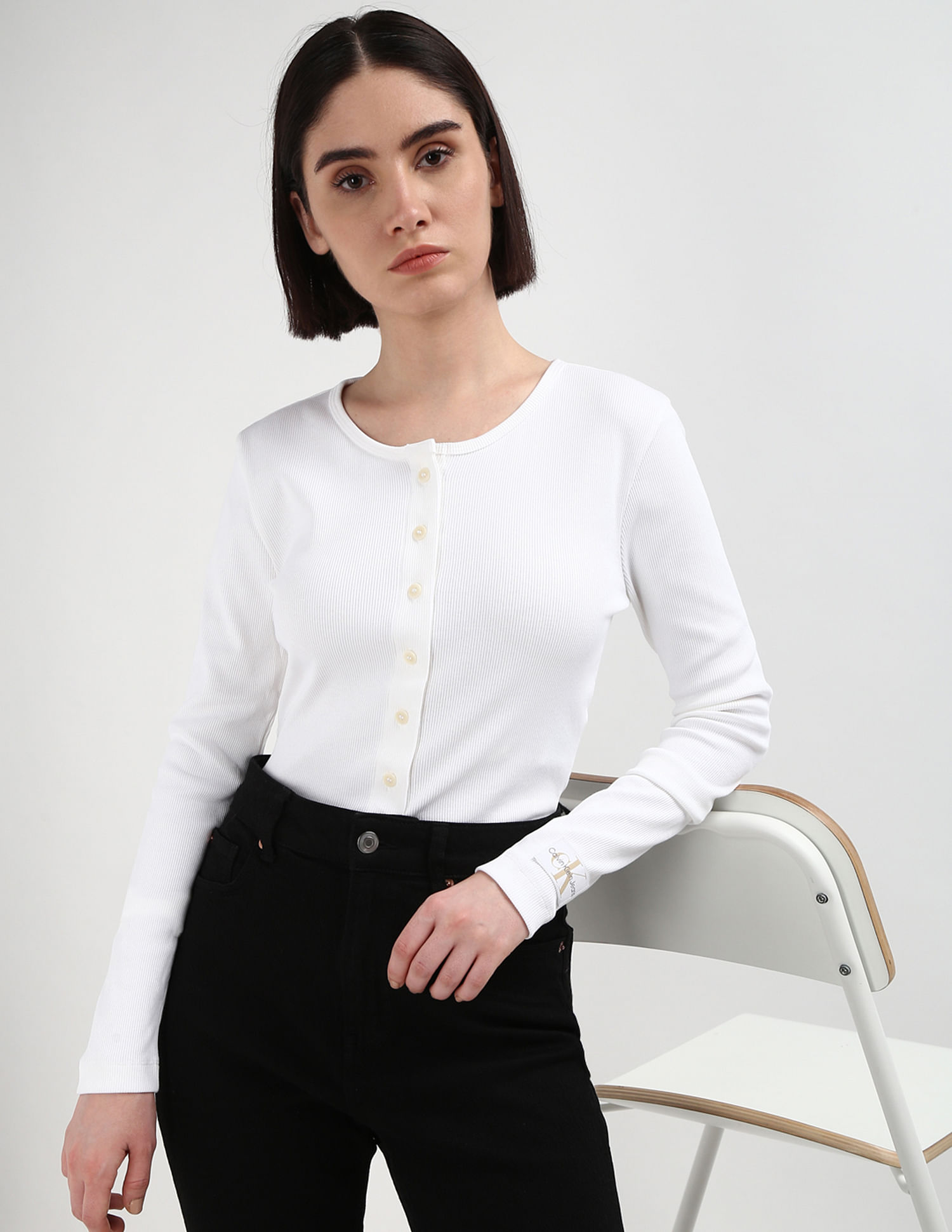 Calvin klein white cardigan online