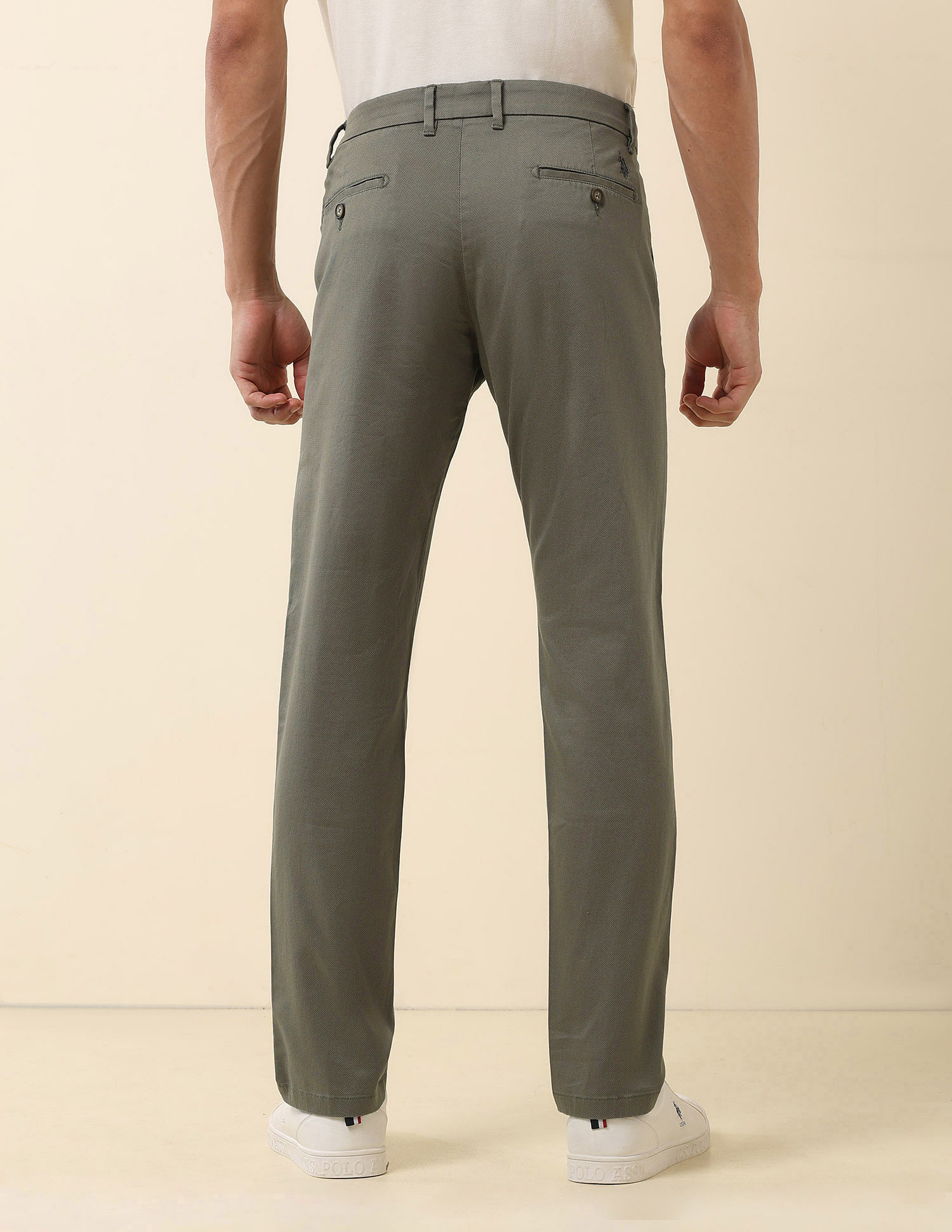 U.S. Polo Assn. Textured Riley Straight Fit Trousers