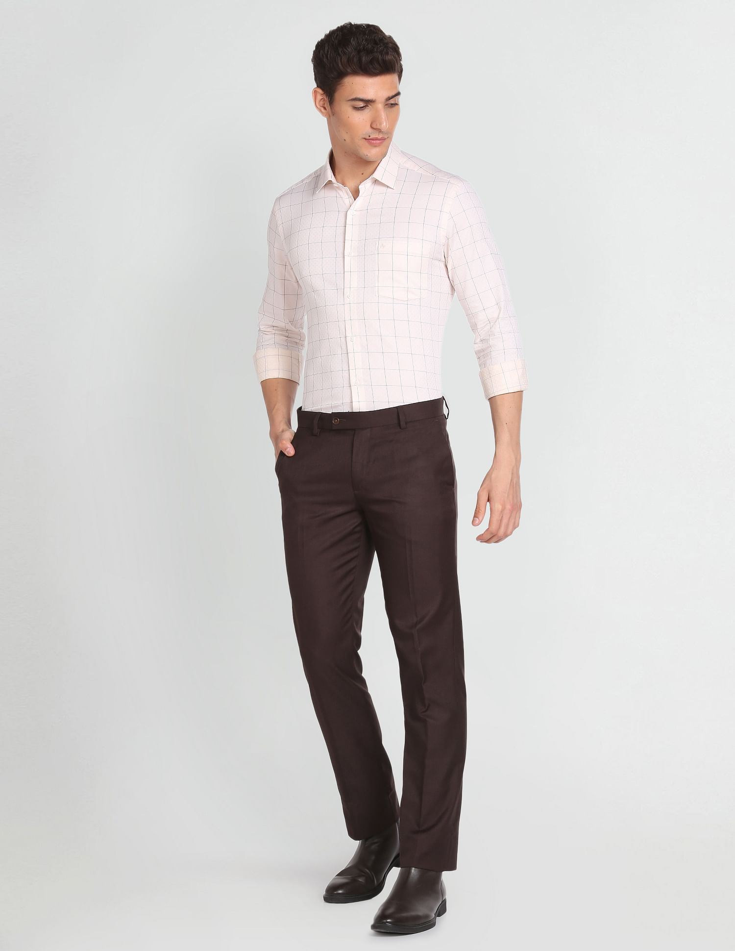 Arrow Windowpane Check Formal Shirt