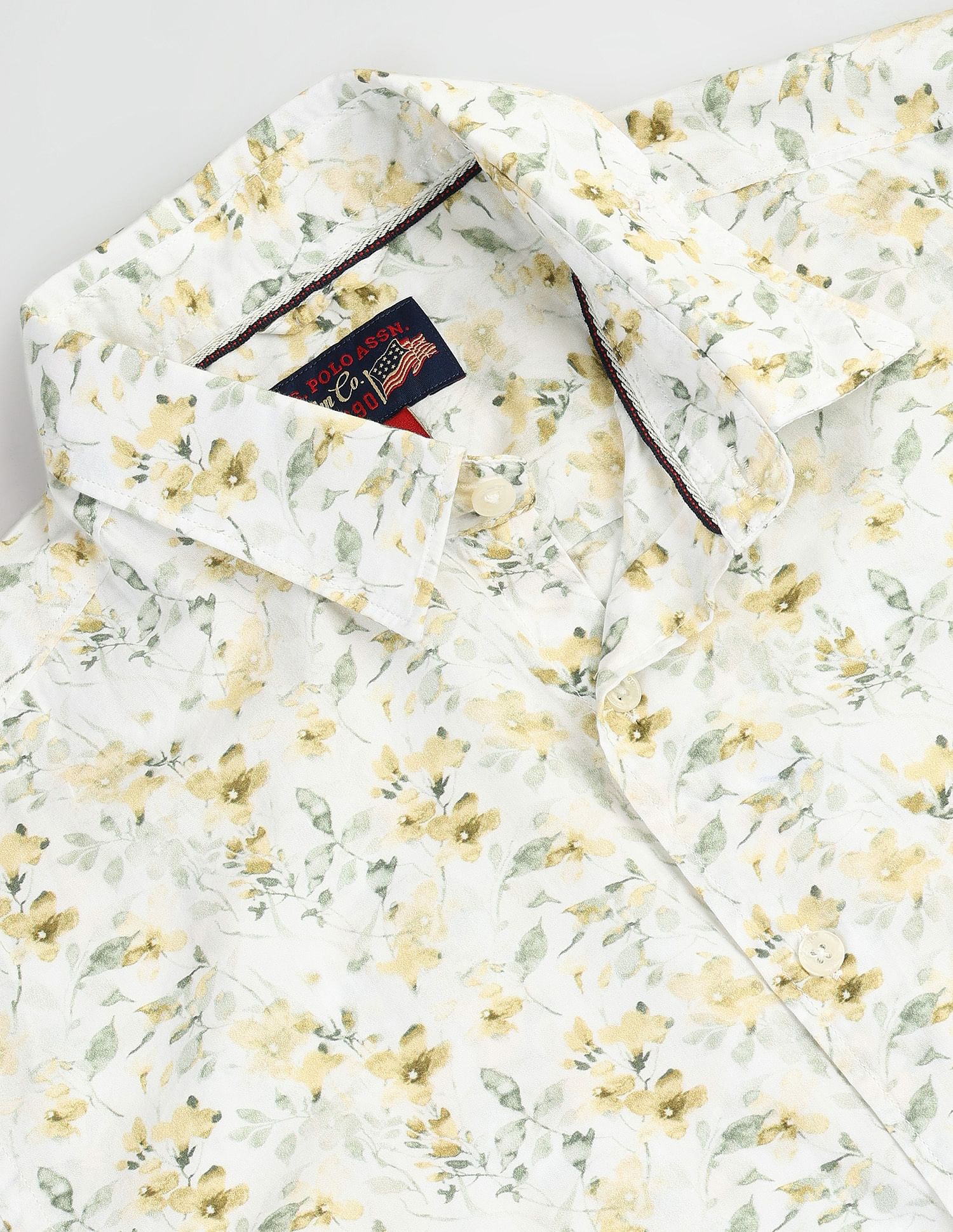 U.S. Polo Assn. Short Sleeve Slim Fit Floral Shirt