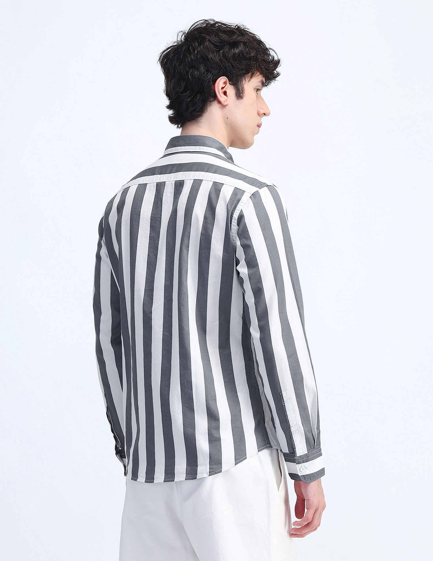 Flying Machine Slim Fit Striped Shirt
