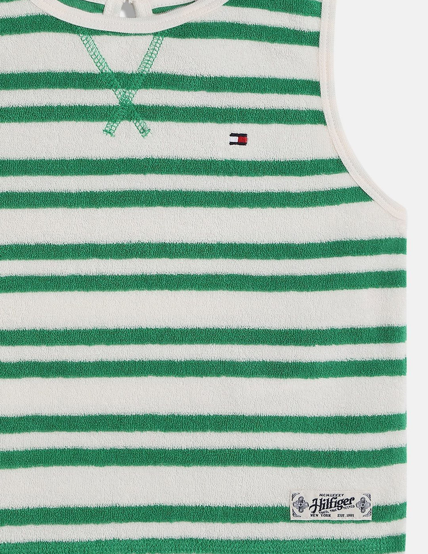 Tommy Hilfiger Kids Girls Striped Slim-Fit Cotton T-Shirt